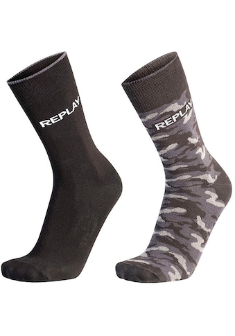 Replay Socken »Leg Logo & Camouflage 2Pcs Banderole«, mit Logoschriftzug kaufen