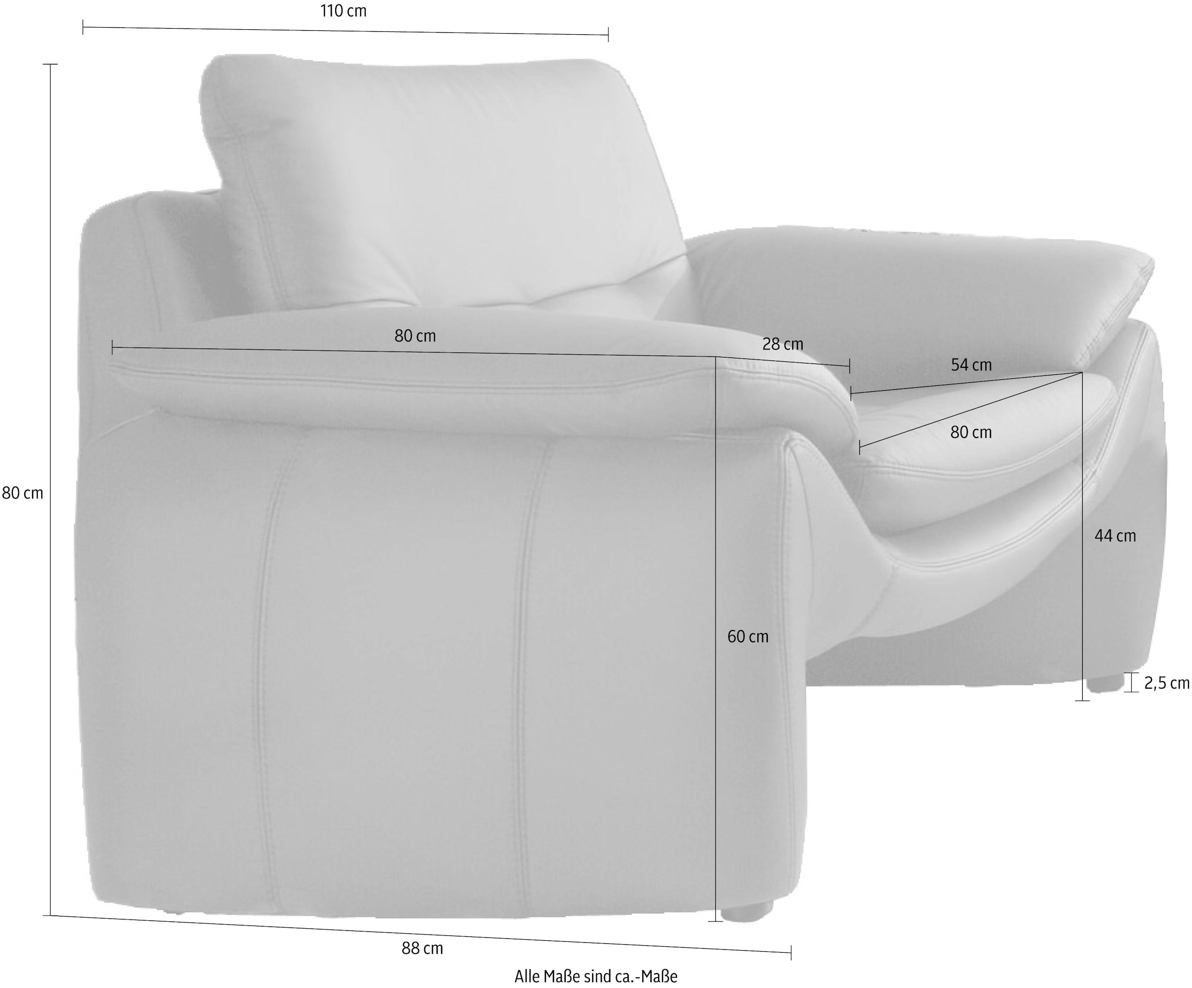 PLACES OF STYLE Fauteuil »Luna« in einzigartiger Optik