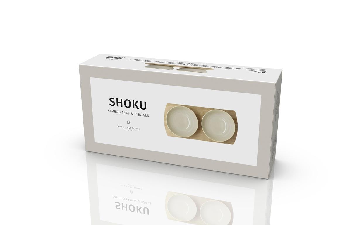 Villa Collection Denmark Tablett »mit 2 Schälchen Shoku« Holzart: Bambus (China)