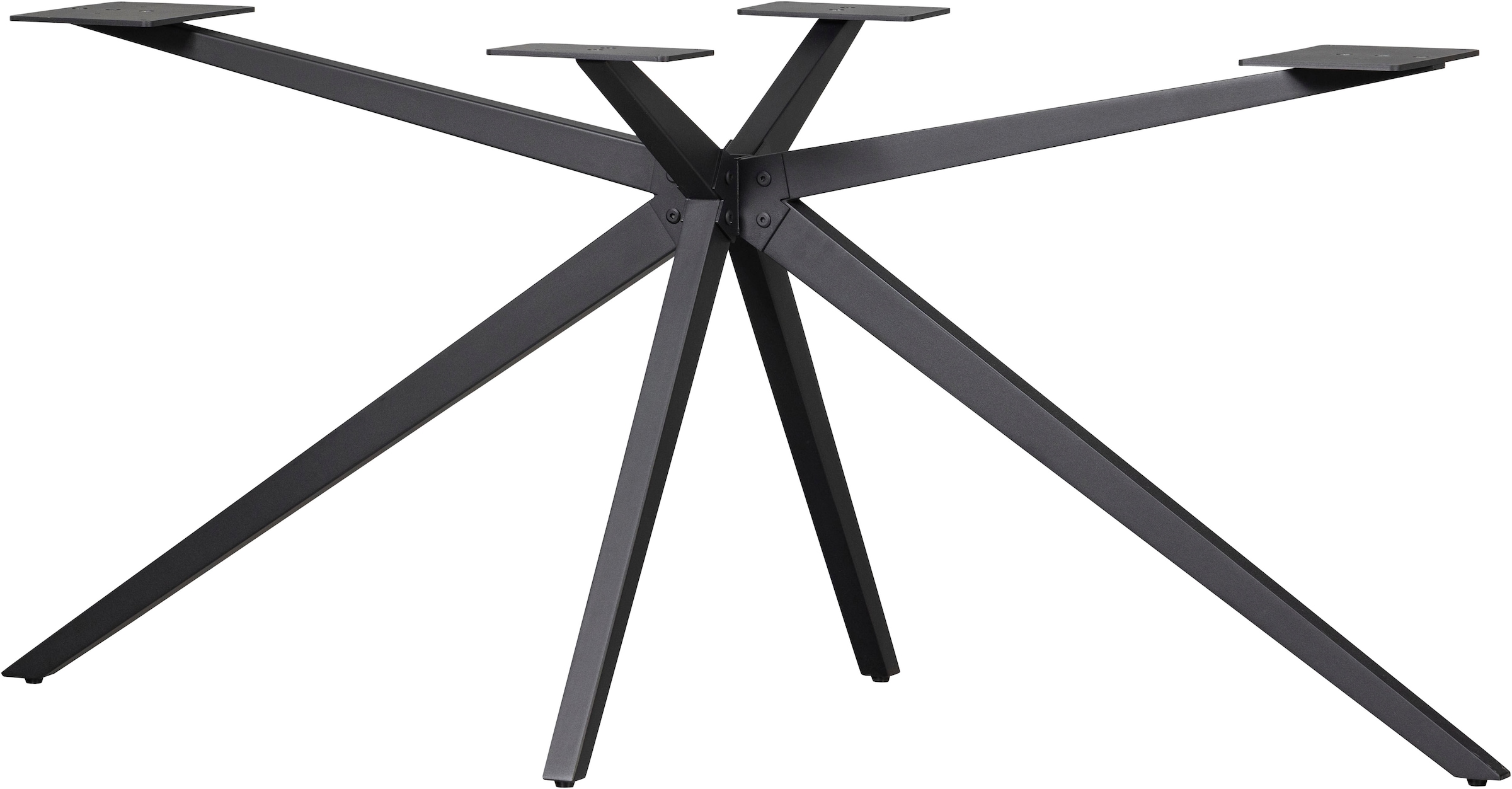 WOOOD Pied de table »Tablo Holland XL Metall mit Pulverbeschichtung B 170 x T 80 x H 72 cm« Structure croisée Ø 3,5 cm, capacité de charge 160 kg, facile à monter