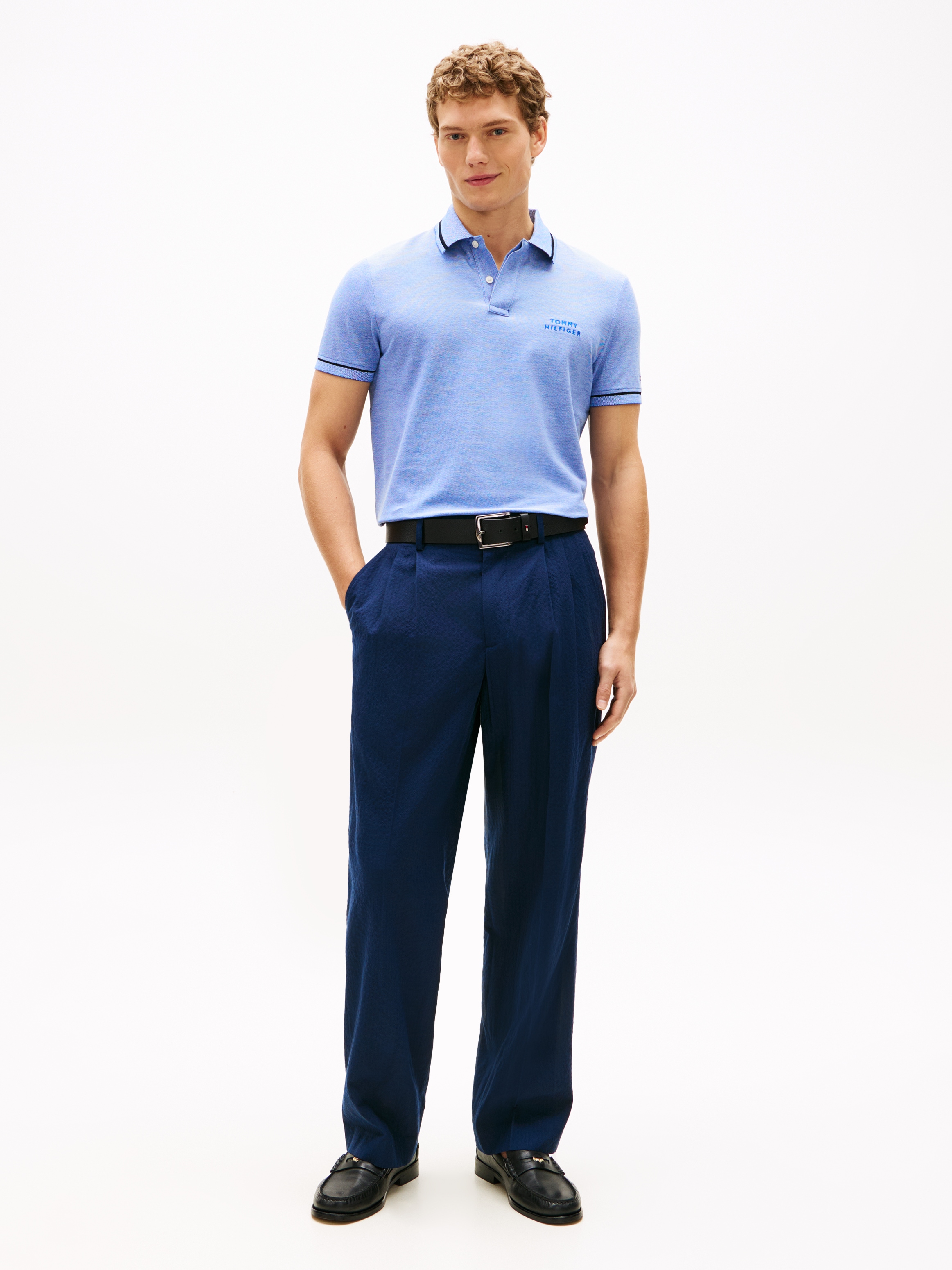 Tommy Hilfiger Polo »OXFORD TWO TONE REGULAR PLACKET« regular fit avec col polo