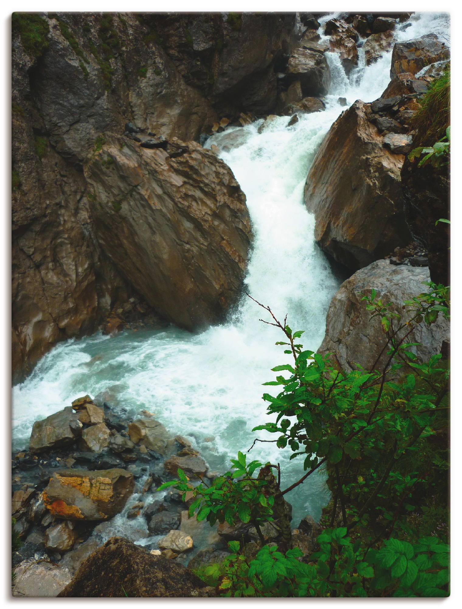 Image of Artland Wandbild »Wasserfall bei Kandersteg«, Gewässer, (1 St.), in vielen Grössen & Produktarten - Alubild / Outdoorbild für den Aussenbereich, Leinwandbild, Poster, Wandaufkleber / Wandtattoo auch für Badezimmer geeignet bei Ackermann Versand Schweiz