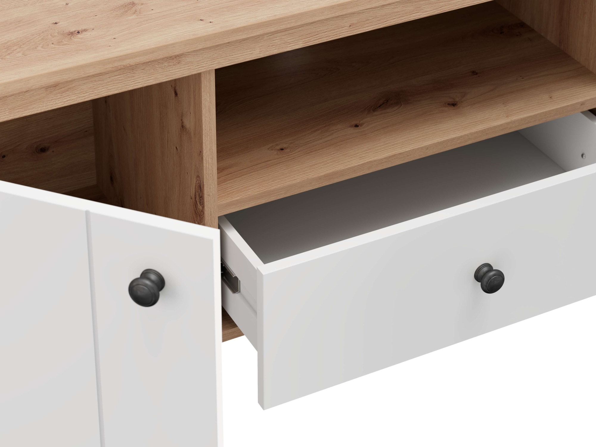 Home affaire Lowboard »BEDFORD, TV-Board, TV-Kommode, TV-Schrank, TV-Unterschrank, TV-Möbel« MDF-Profil 2D ummantelt, Hotstamping