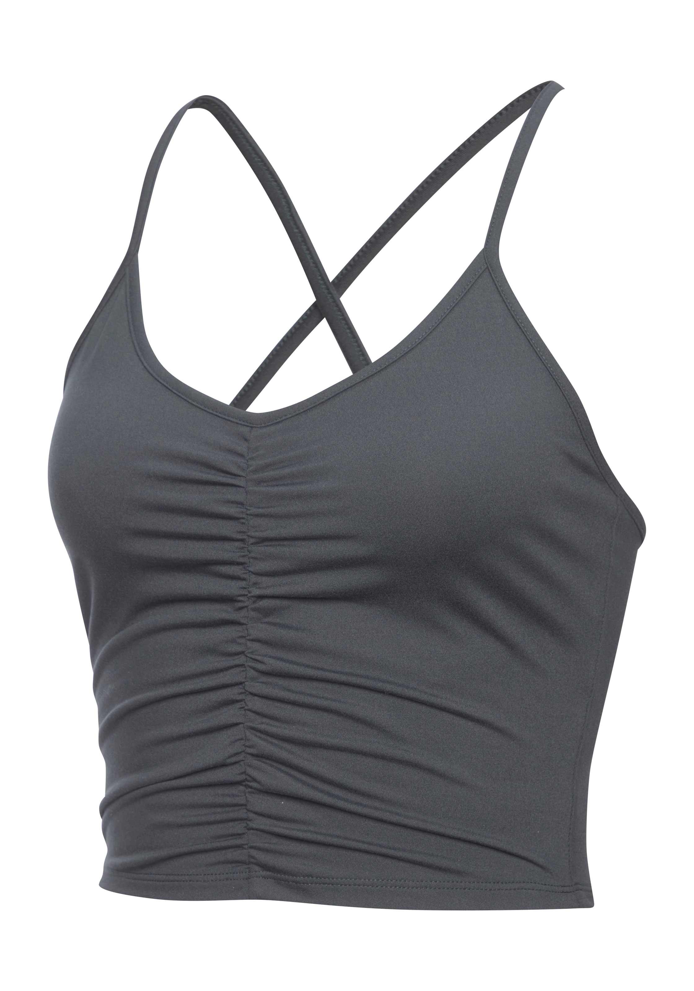 LASCANA ACTIVE Crop-Top avec fronces