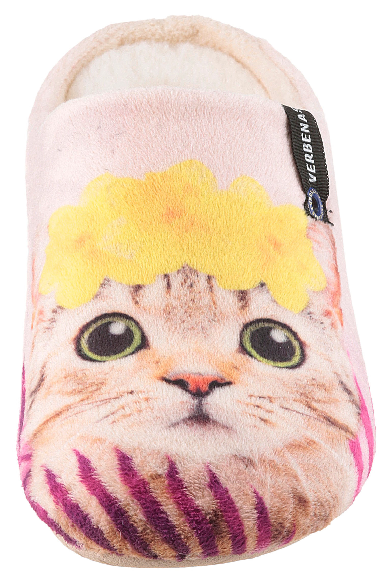 VERBENAS Pantoufles »York Animal Pelo«  chausson d'intérieur, sabot, pantoufle avec motif chat mignon