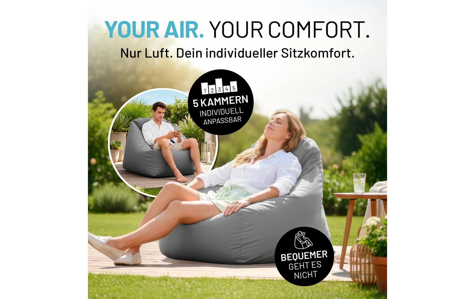 Lumaland Sitzsack »AIR-Sessel In-& Outdoor«