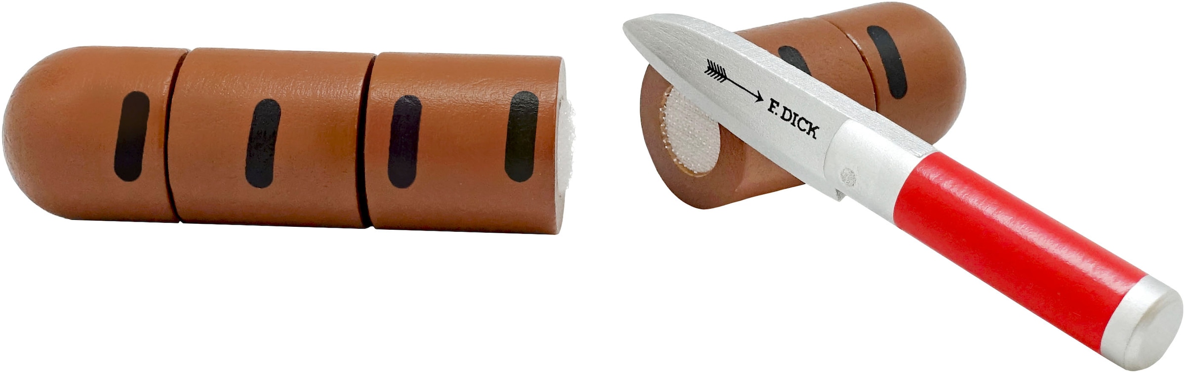 Tanner Spiellebensmittel »Bratwurst zum Schneiden mit Pommes und Werder Ketchup« aus Holz, FSC® - schützt Wald