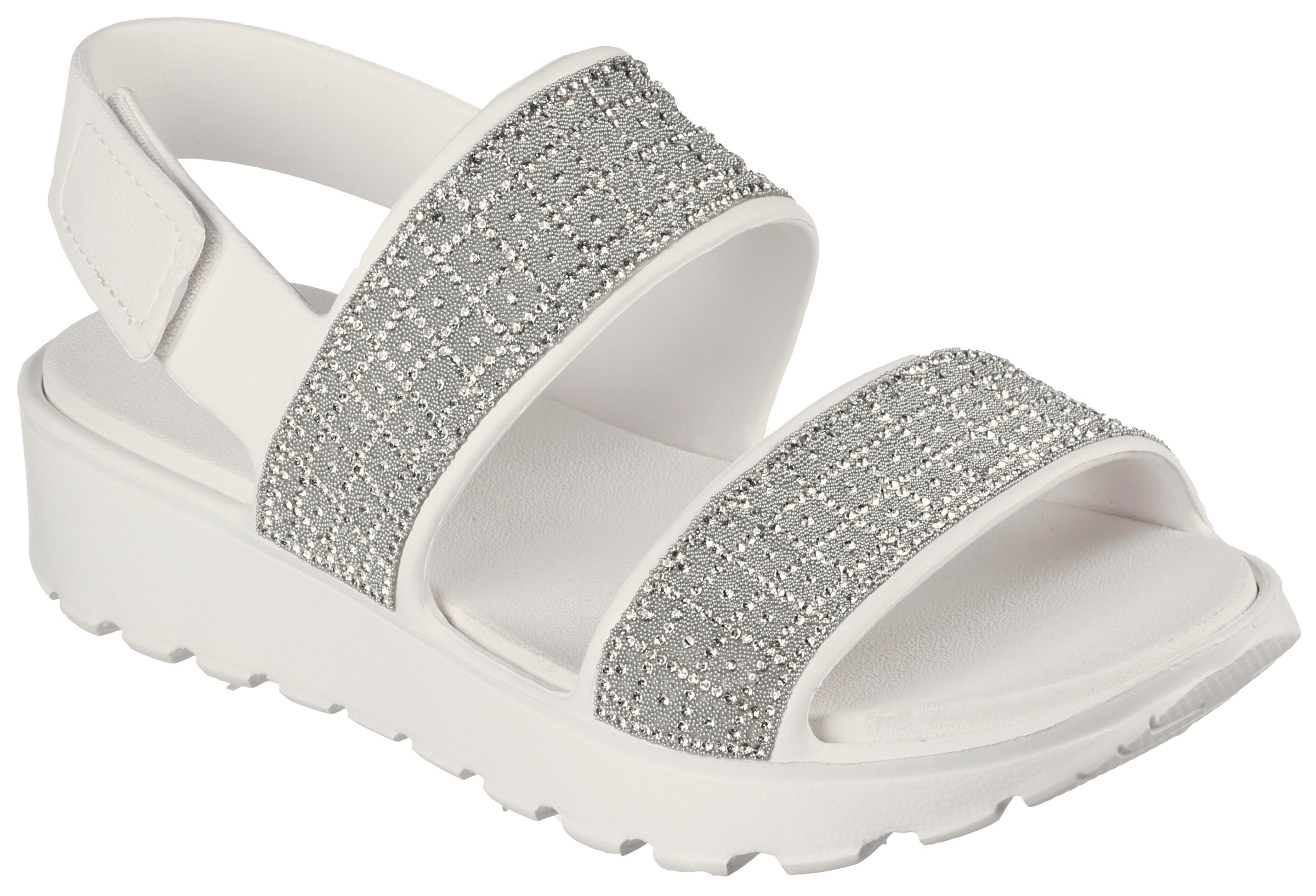 Skechers Sandale »FOOTSTEPS-«, Sommerschuh, Sandalette, Klettschuh, in funkelnder Optik