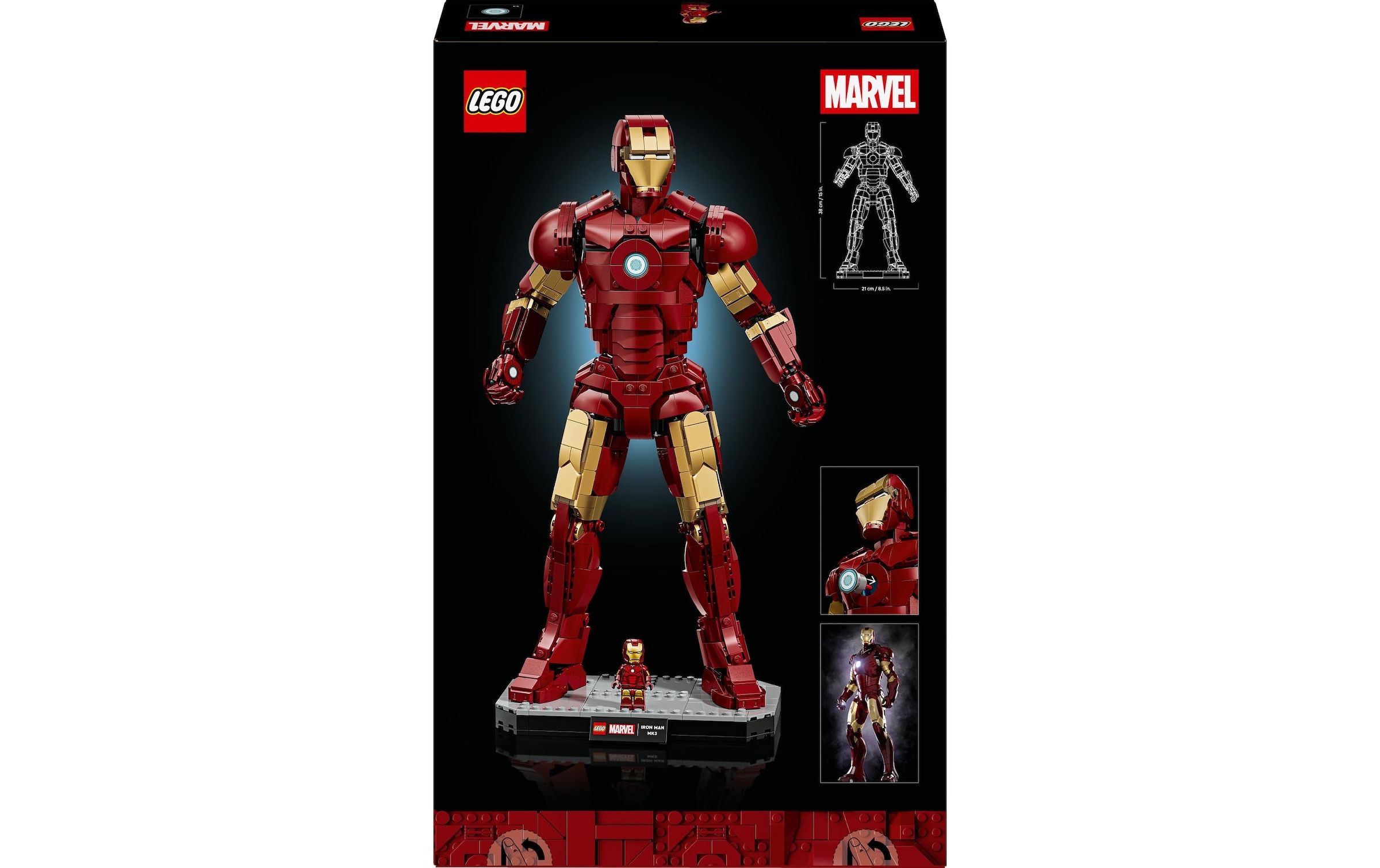 LEGO® Konstruktionsspielsteine »Marvel Iron Man Mark 3 Sammleredition«