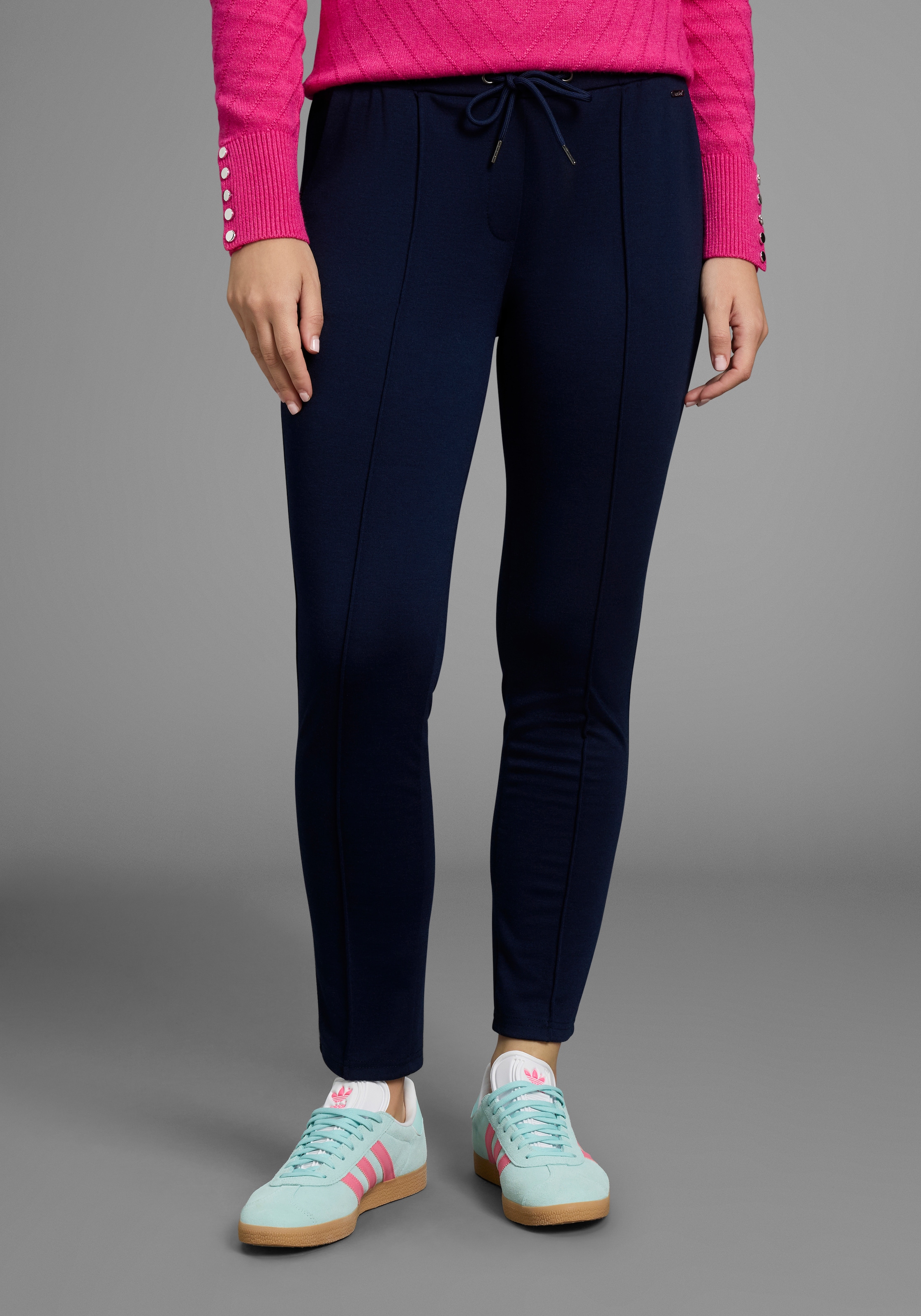 Image of Laura Scott Jogger Pants aus bequemer, elastischer Ware in edlem, sportivem Look