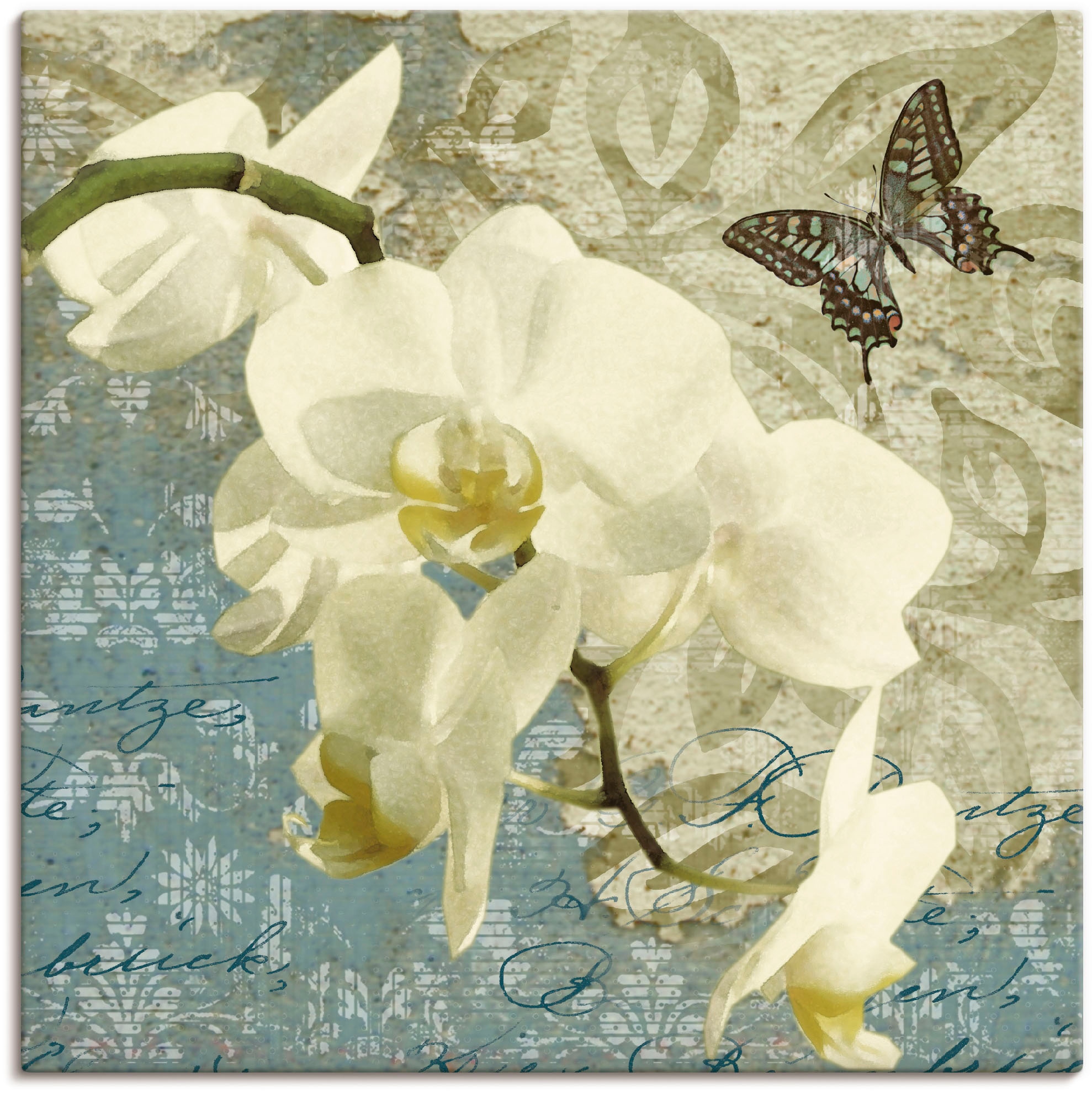 Image of Artland Leinwandbild "Orchideen" Blumen 1 Stk. tlg. auf Holzrahmen gespannt
