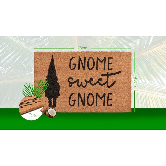 ♕ HANSE Home Fussmatte »Mix Mats Kokos Sweet Gnome«, rechteckig,  Weihnachten, Schmutzfangmatte, Outdoor, Rutschfest, Innen, Kokosmatte  versandkostenfrei auf