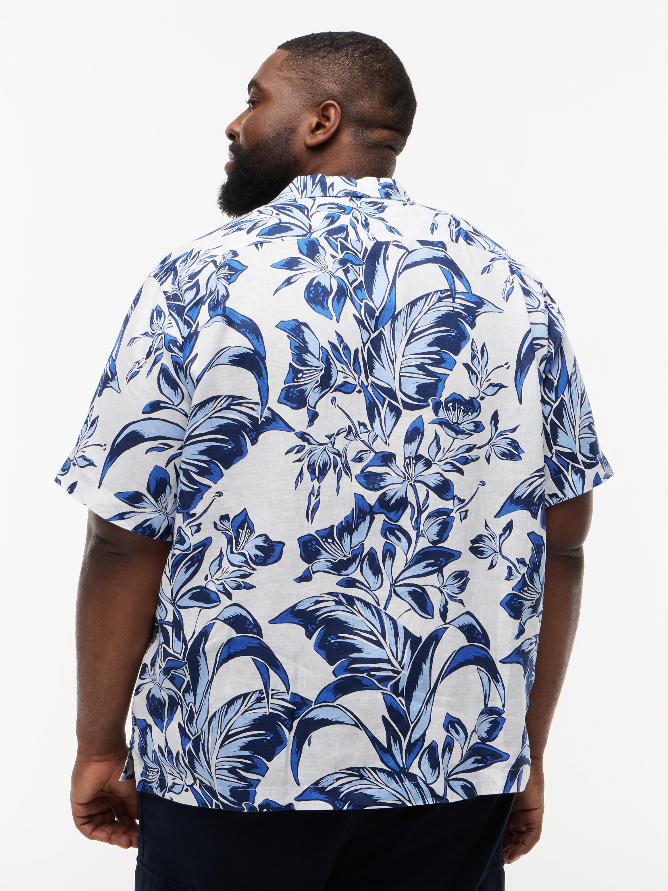 Tommy Hilfiger Big & Tall Kurzarmhemd »BT-LINEN FLORAL AOP« Leinenhemd, regular fit, Grosse Grössen