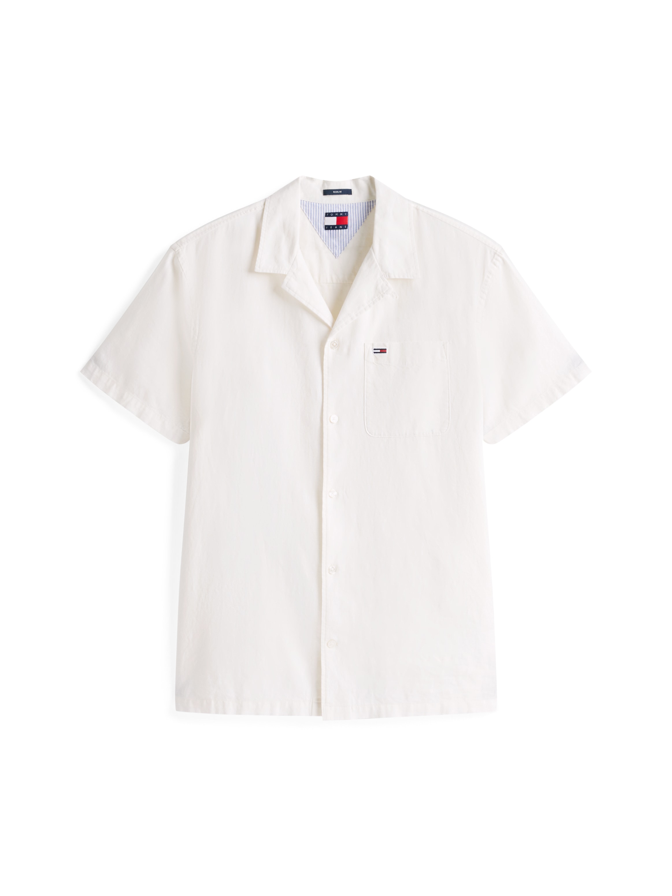 Tommy Jeans Plus Kurzarmhemd »TJM LINEN BLEND CAMP SS EXT« Mit V-Ausschnitt