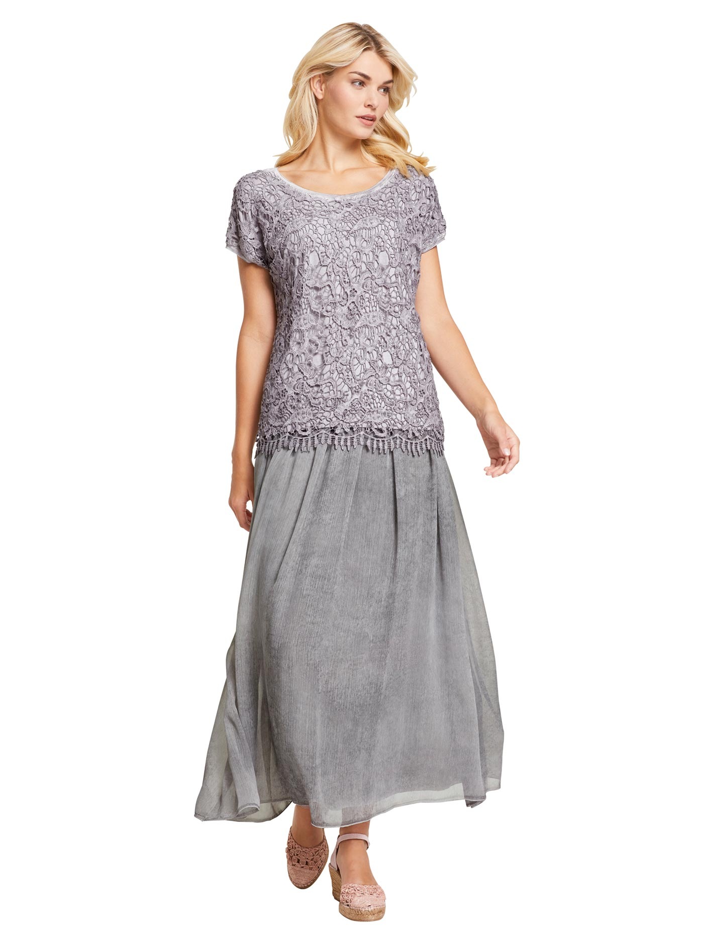 Image of LINEA TESINI by Heine Rundhalsshirt »Spitzen-Shirt«, (1 tlg.) bei Ackermann Versand Schweiz