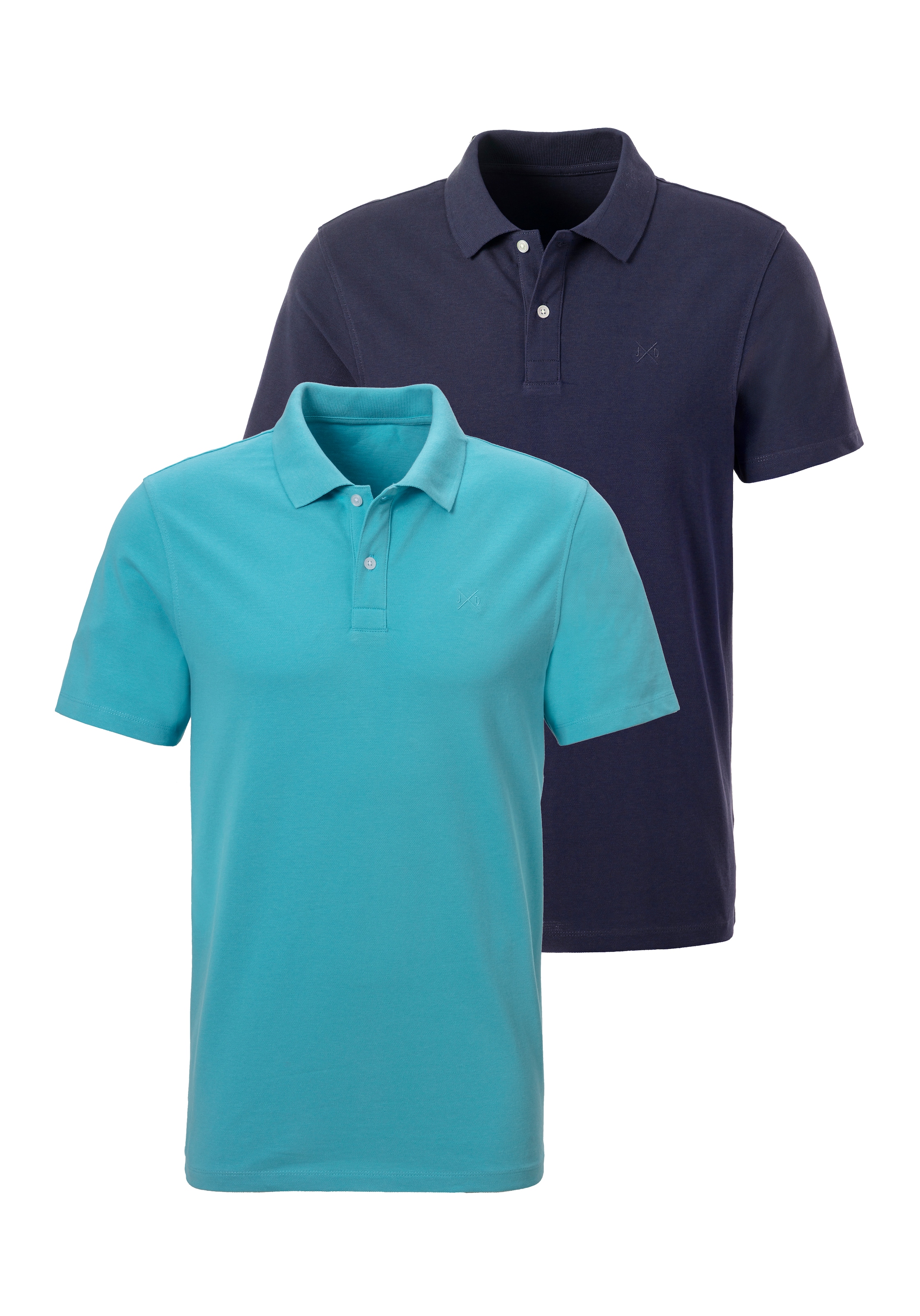 Image of John Devin Poloshirt im-2er-Pack, 2 Stk. mit dezenter- hochwertiger Logostickerei - 2er-Sparpack