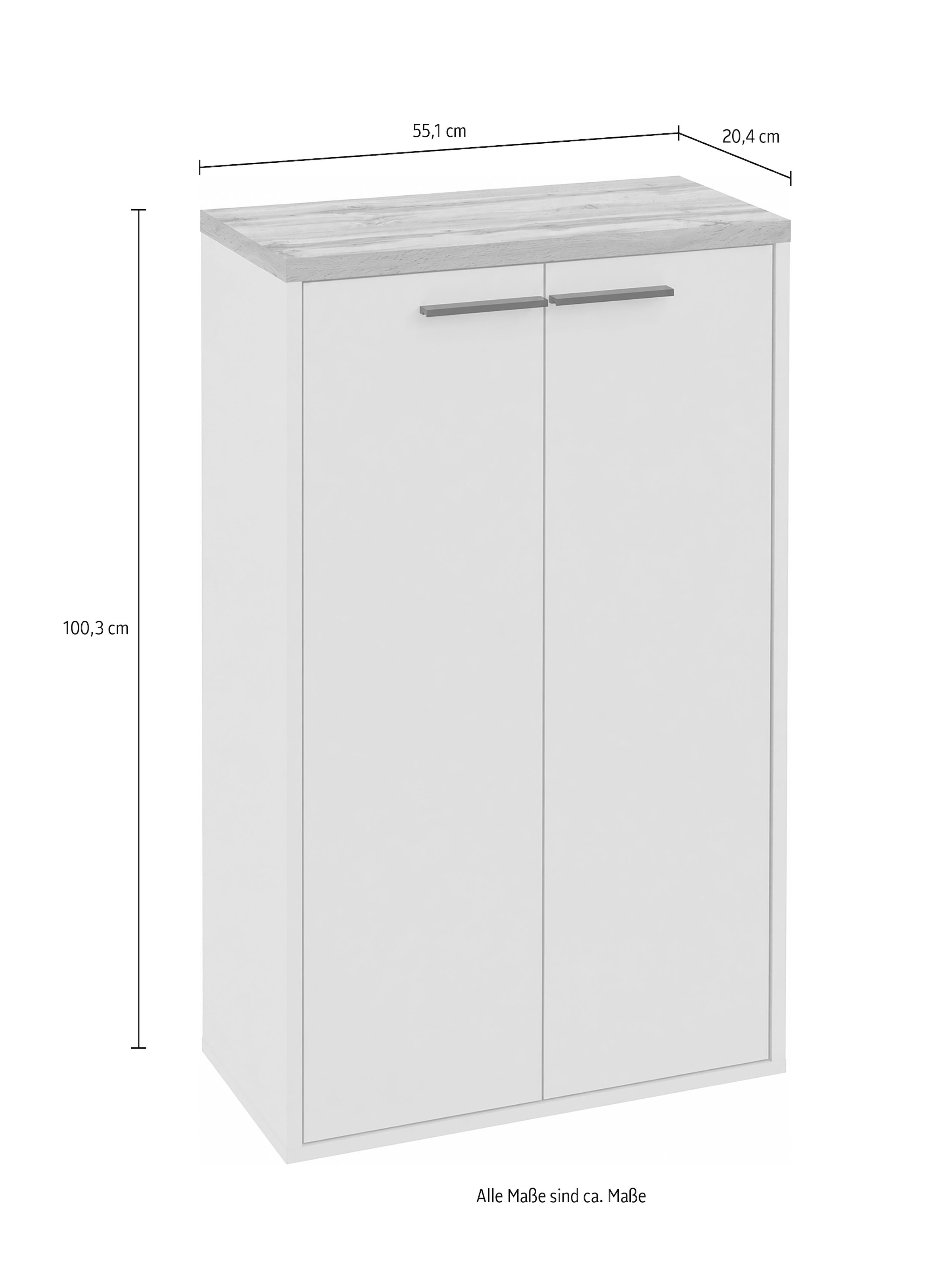 Schildmeyer »Saga, mit fühlbarer Holzstruktur, Breite 55 cm, Made in Germany« 1 Stk. tlg. Eiche Landhaus Dekor mit fühlbarer Struktur, Made in Germany