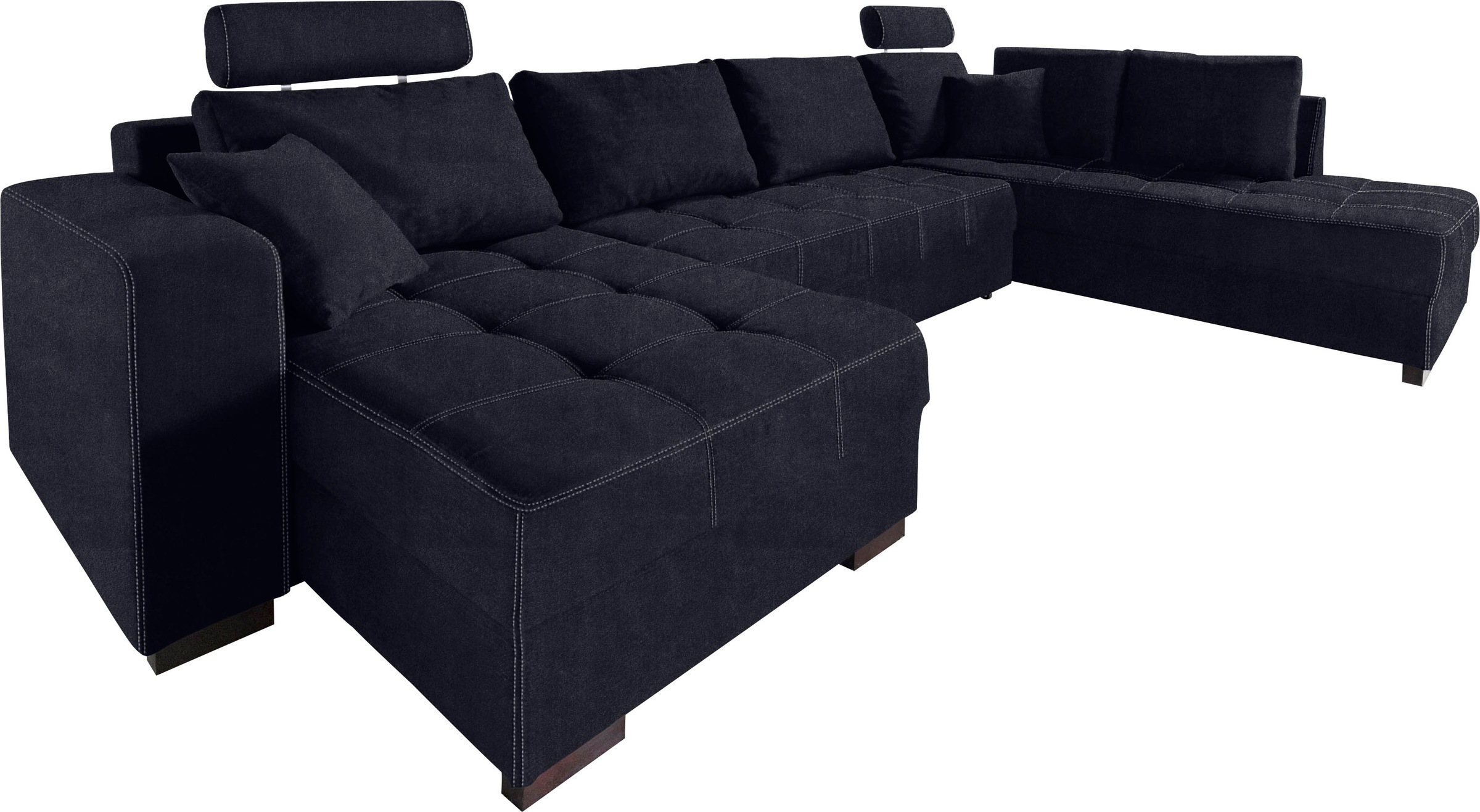 Image of Jockenhöfer Gruppe Wohnlandschaft, inklusive Bettfunktion, Bettkasten und Kopfstütze, Ottomane links oder rechts montierbar bei Ackermann Versand Schweiz