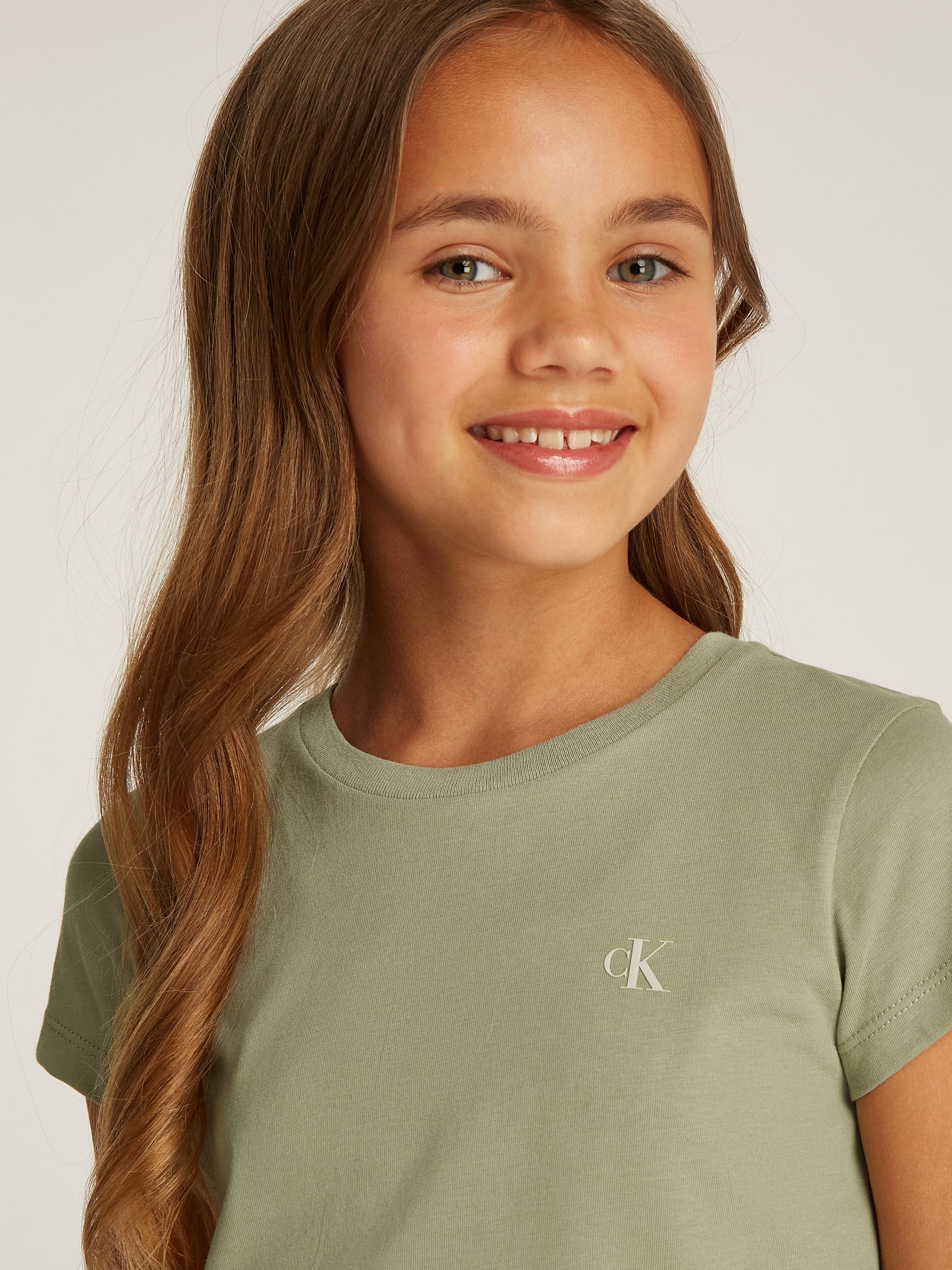 Calvin Klein Jeans T-Shirt »2-PACK SLIM MONOGRAM TOP«, (Packung, 2 tlg.), für Kinder bis 16 Jahre