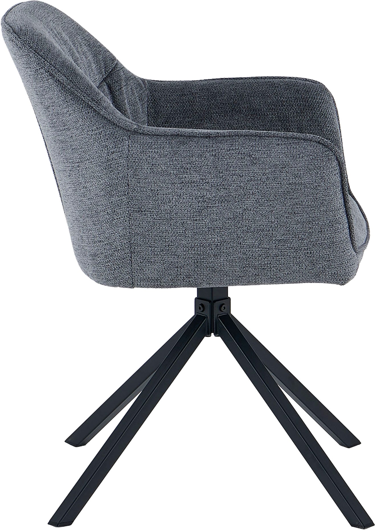 GOODproduct Esszimmerstuhl »Turin« (Set) 2 Stk.moderner Stuhl, 360 Grad drehbar, mit hochwertigem Strukturstoff