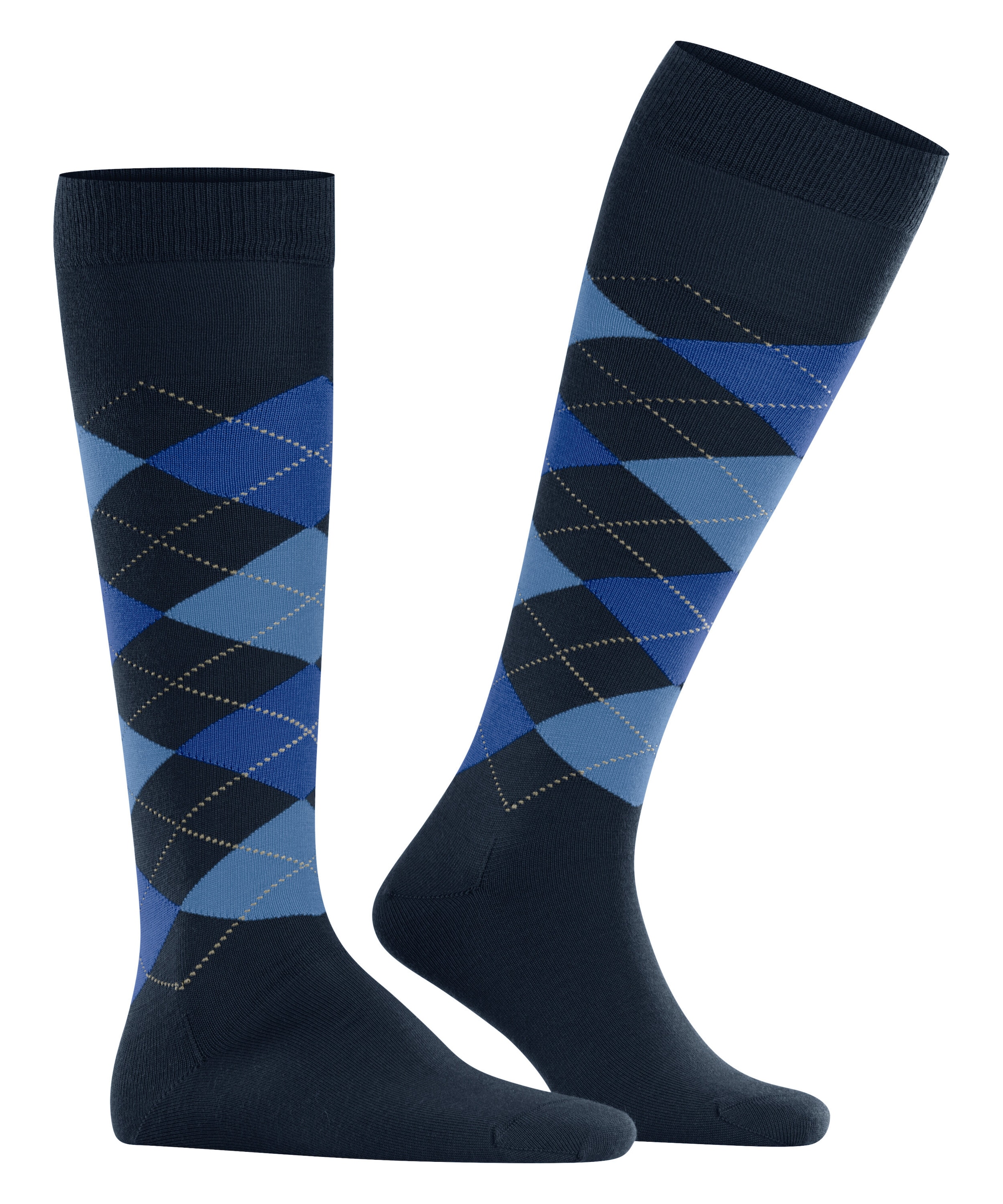 Burlington Mi-bas »Edinburgh« Taille unique 40-46, mélange de laine chaud, motif argyle