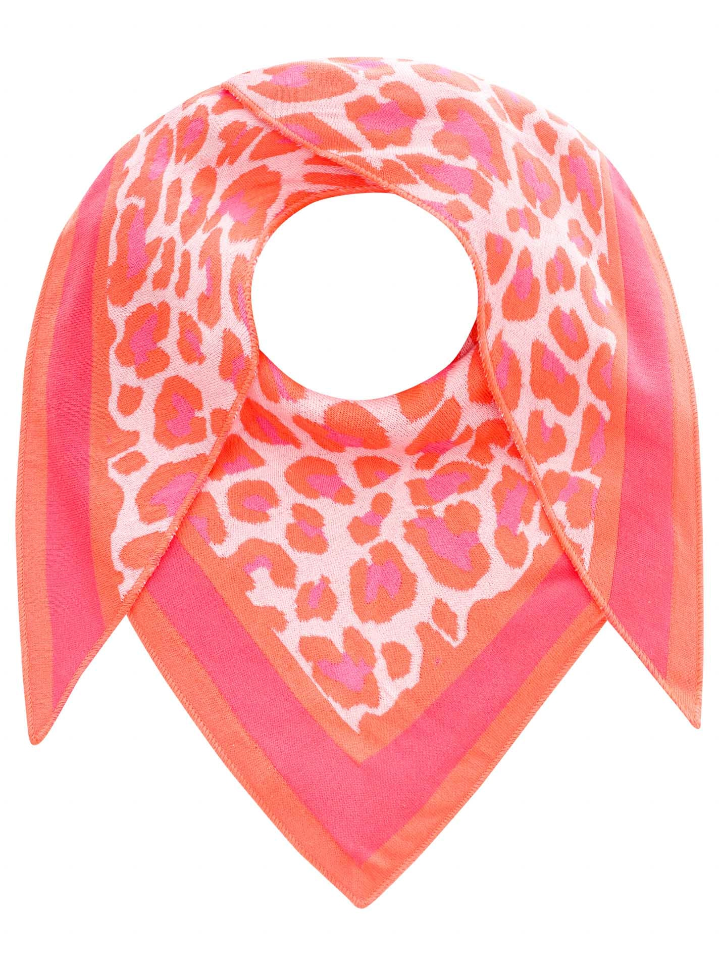 Zwillingsherz Dreieckstuch »"Leo-Rand"« Leopardmuster, Strick, wärmend