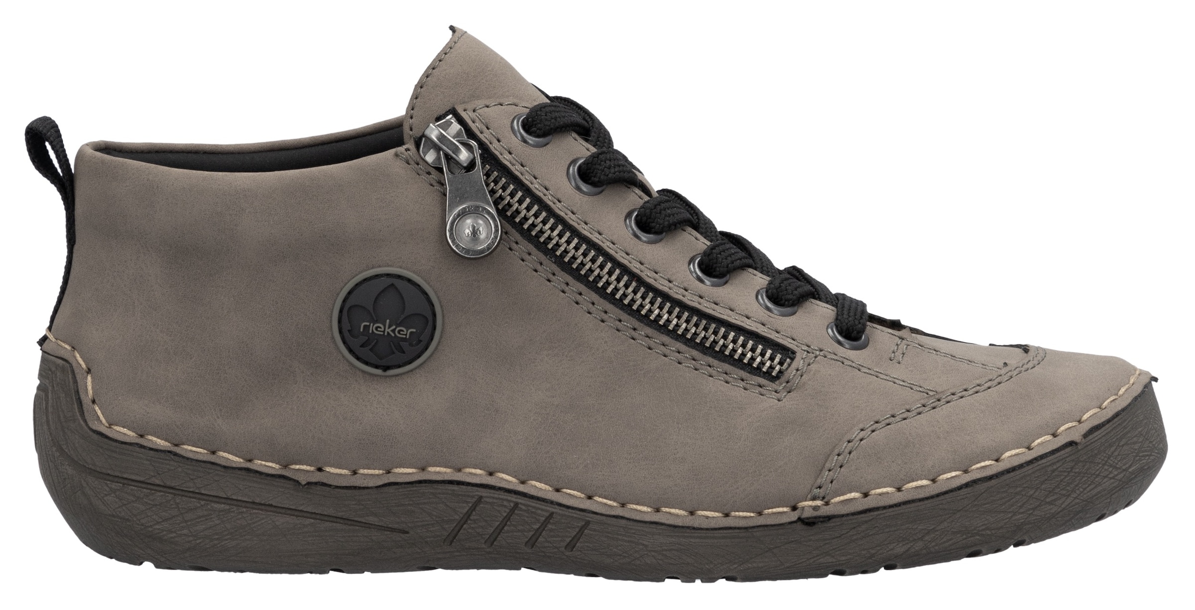 Rieker Schnürboots, Sneaker, Schnürschuh, Outdoorschuh mit Reissverschluss
