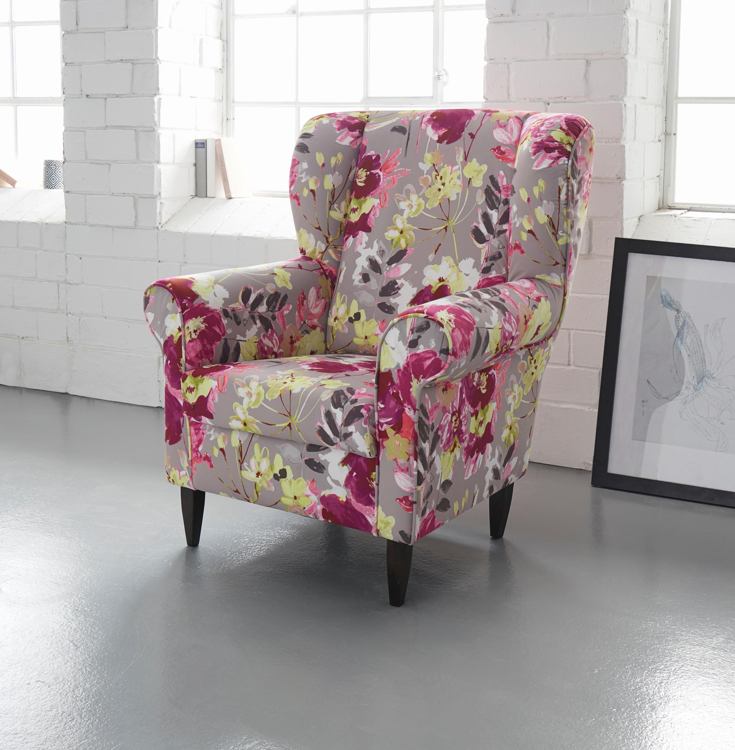 Home affaire Fauteuil à oreilles »Asino« mit Federkern