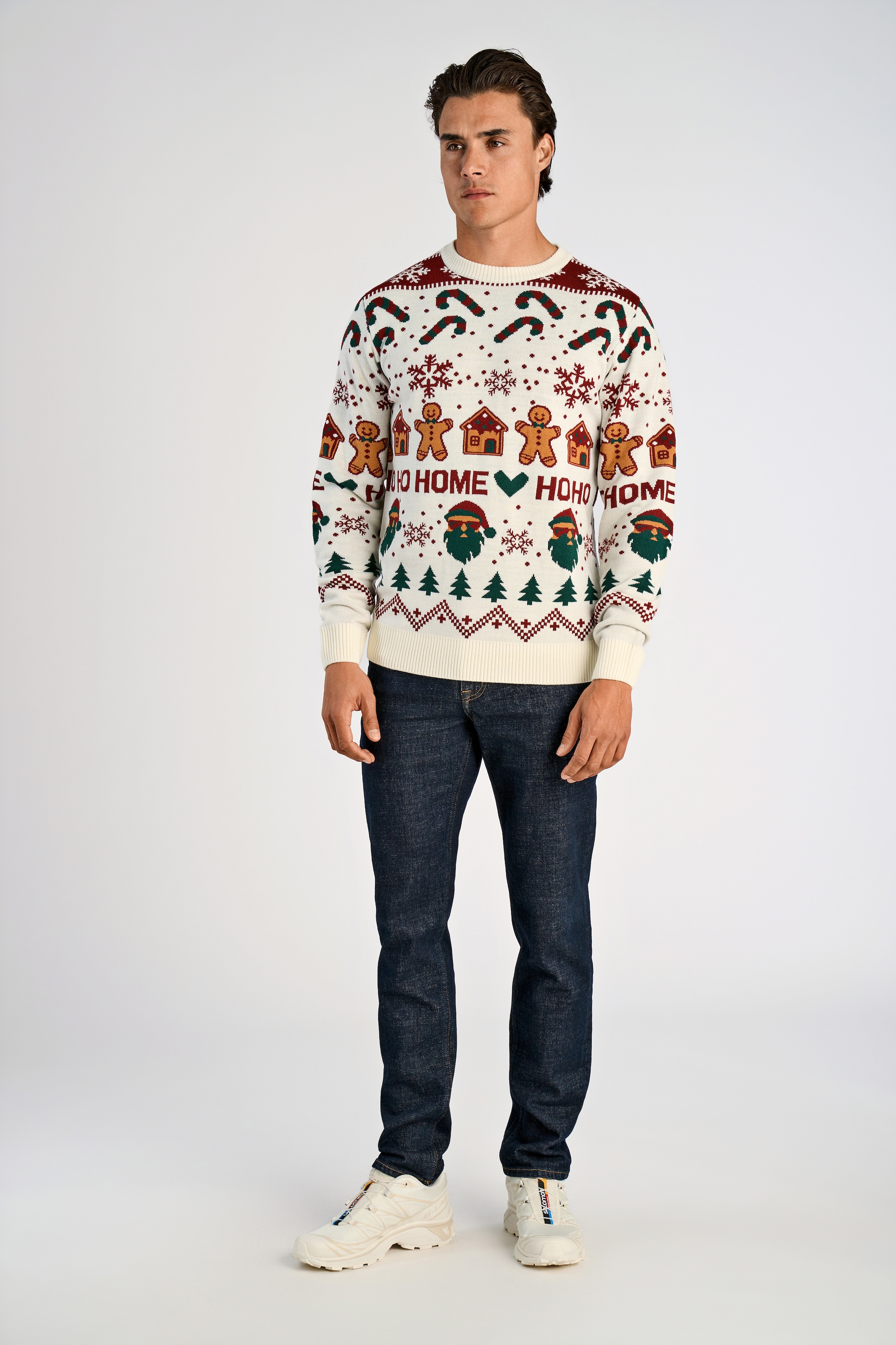 LINDBERGH Weihnachtspullover mit Intarsien Muster