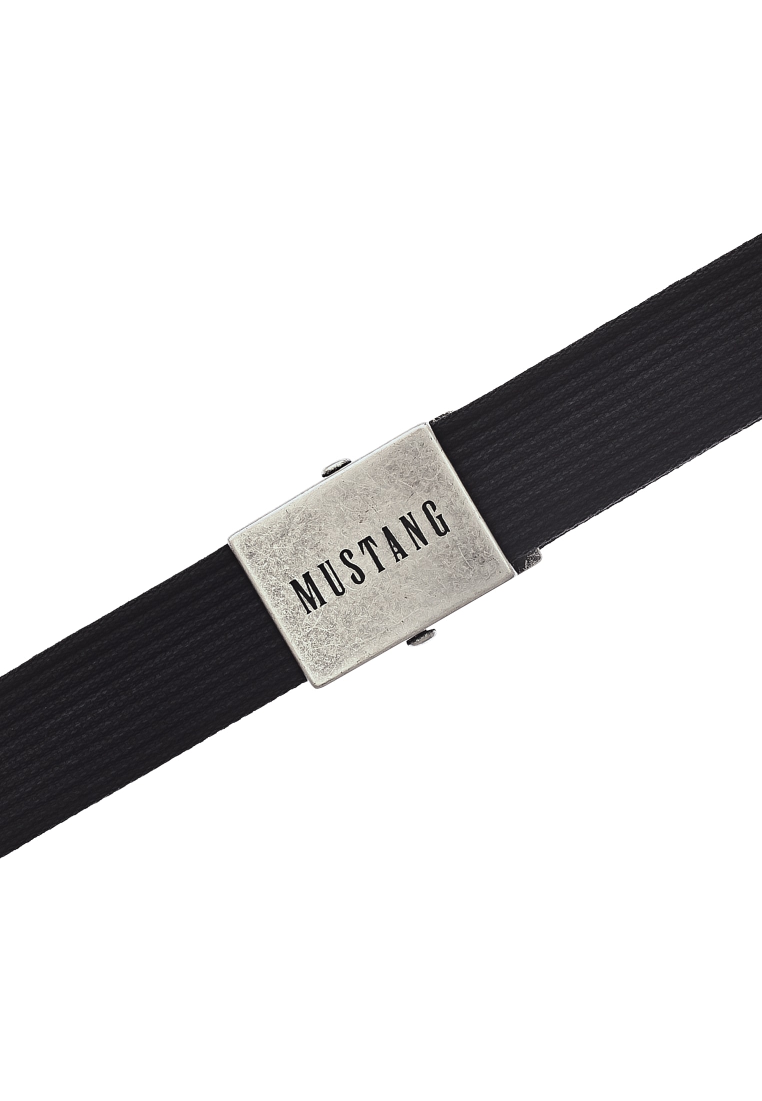 MUSTANG Ceinture en tissu »"Tucker"« avec ruban nervuré lavé, largeur 4 cm, en coton, ajustable