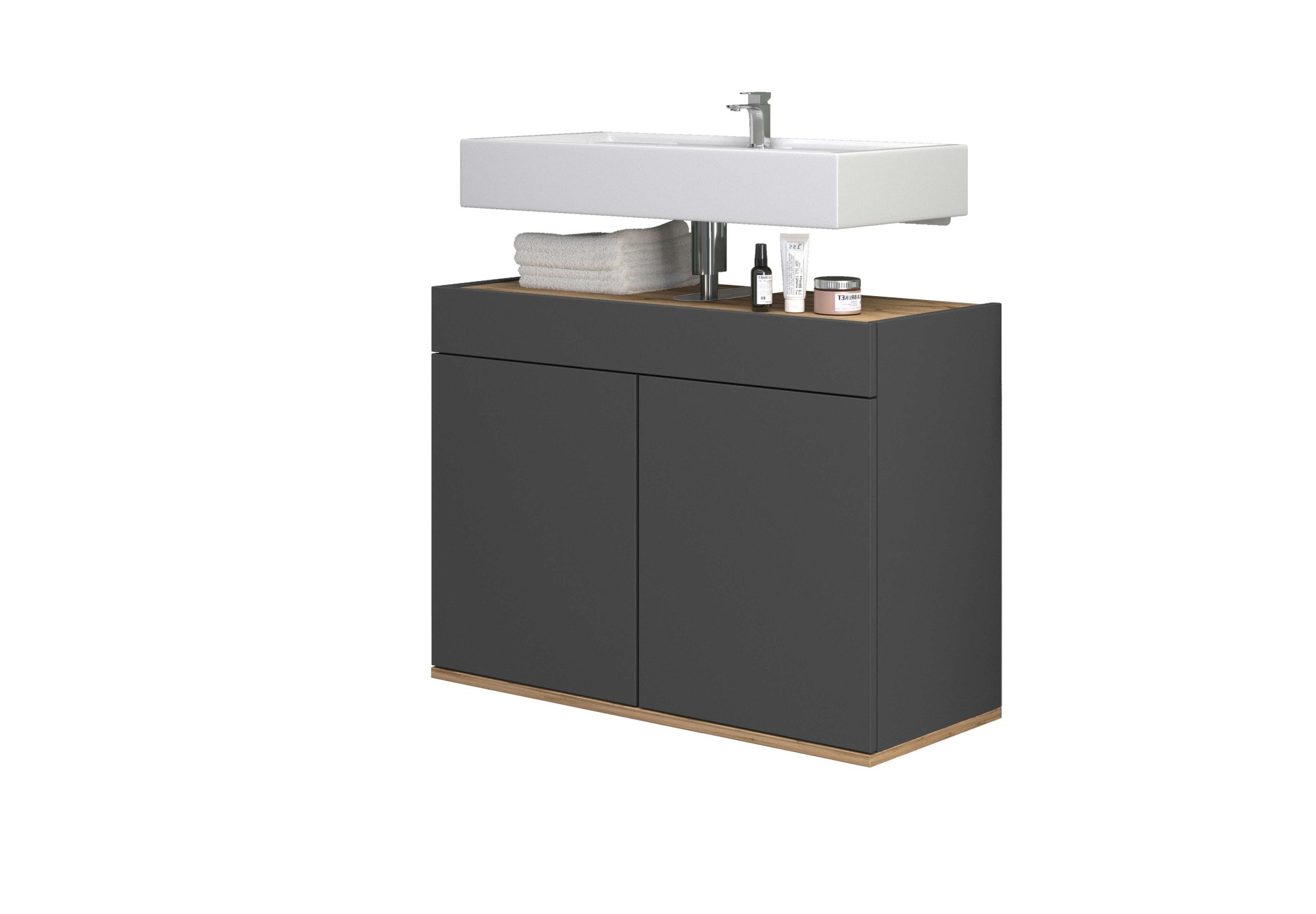 Image of welltime Waschbeckenunterschrank "Garda" 1 Stk. tlg. Made in Italy, viel Stauraum, WBU
