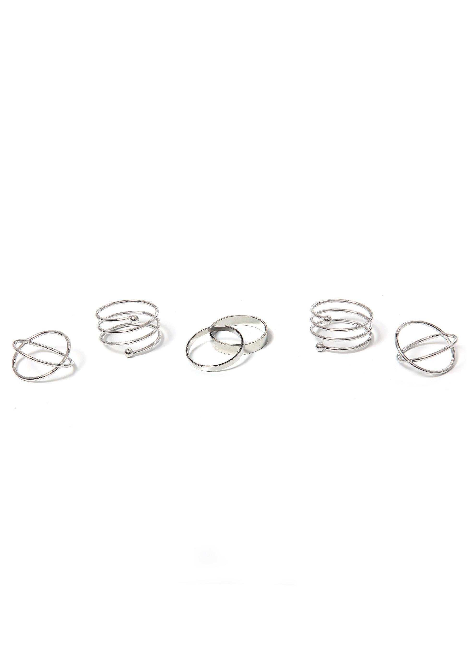 Image of Firetti Ring-Set "im teilweise mehrreihigen Design"