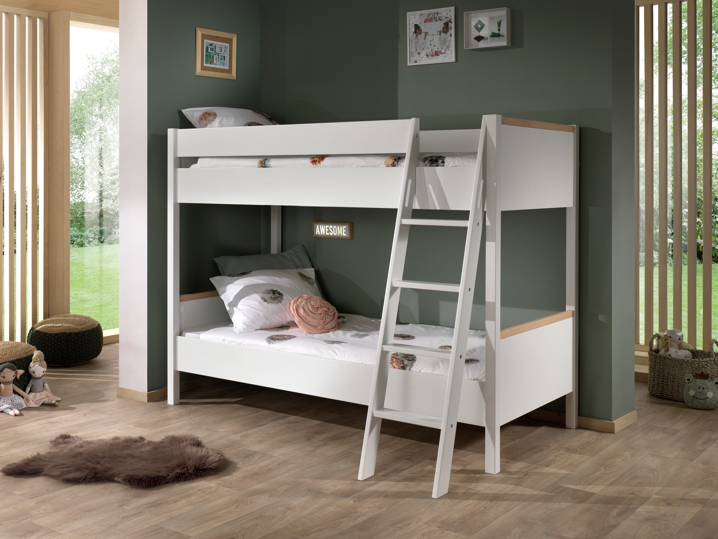 Vipack Etagenbett »London« Made in Europe,  mit Melamin-Oberfläche und Rollrost