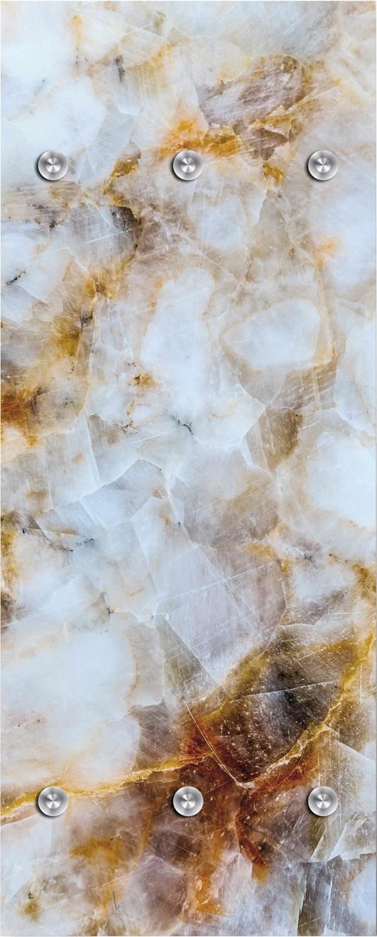 queence Garderobenleiste »Muster marmoriert«, mit 6 Haken, 50 x 120 cm