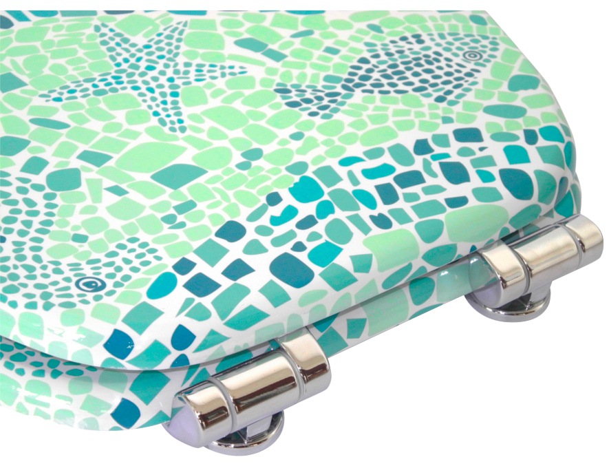 Sanilo WC-Sitz »Mosaic World Green« mit Absenkautomatik