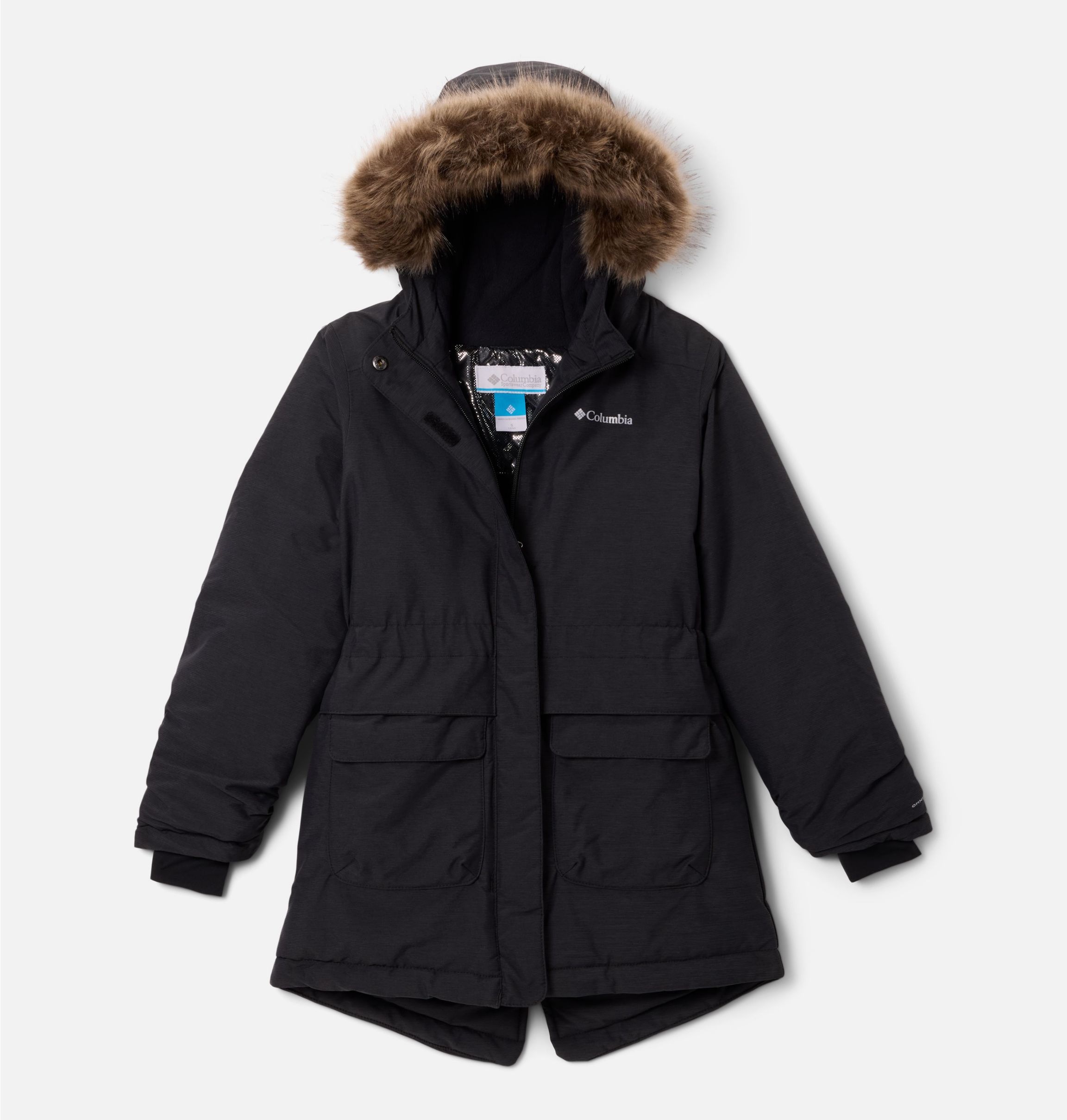 Image of Columbia Parka "NORDIC STRIDER II JACKET" Für Kinder mit abnehmbarer Kapuze und Kunstpelzbesatz, wasserabweisend