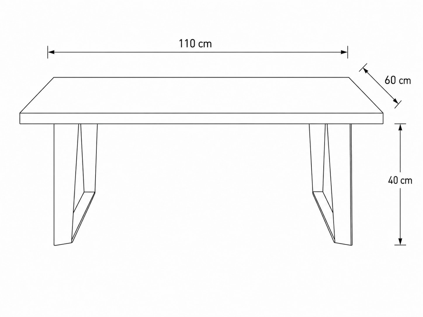 GOODproduct Couchtisch »Skagen, Wohnzimmertisch, Sofatisch, Beistelltisch, Kaffeetisch« Wildeiche geölt, Natur/Smoke, gerade Kante, Metallgestell
