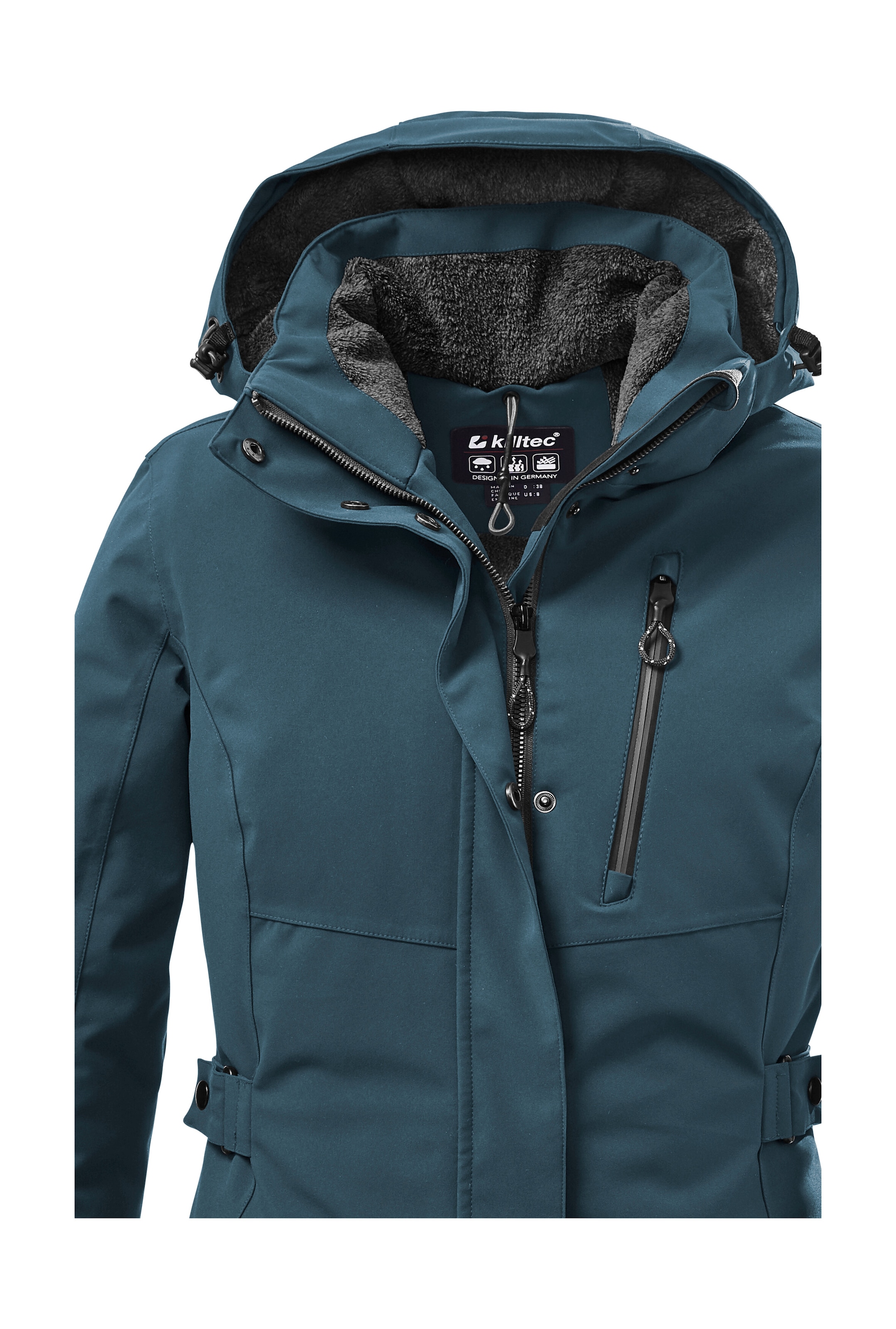 Killtec Parka »KOW 165 WMN PRK« parka étanche au vent et à l'eau avec polaire teddy et capuche amovible