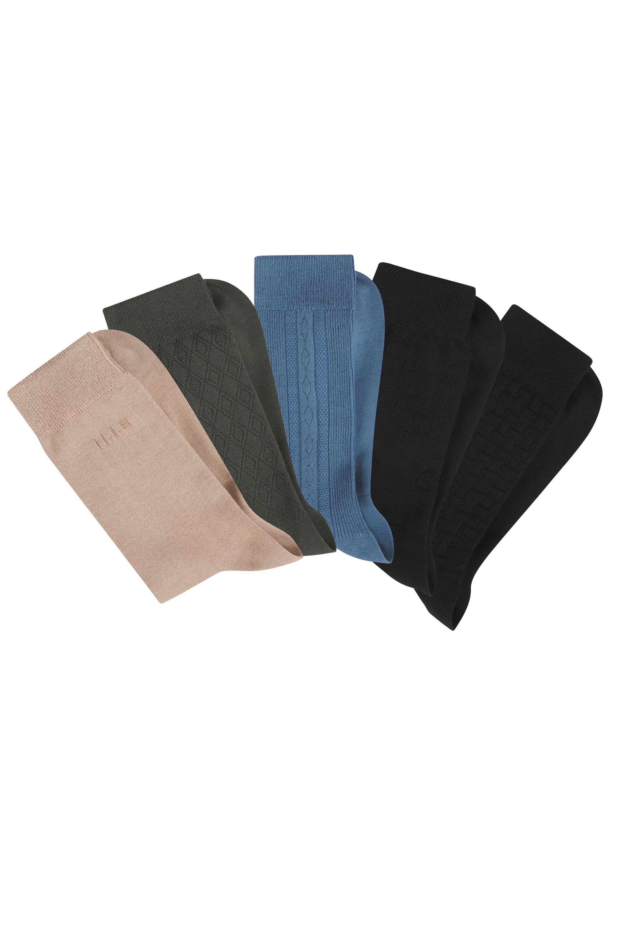 H.I.S Chaussettes d'affaires Packung, 5 Couple tlg. mit dezent eingestrickten Designs