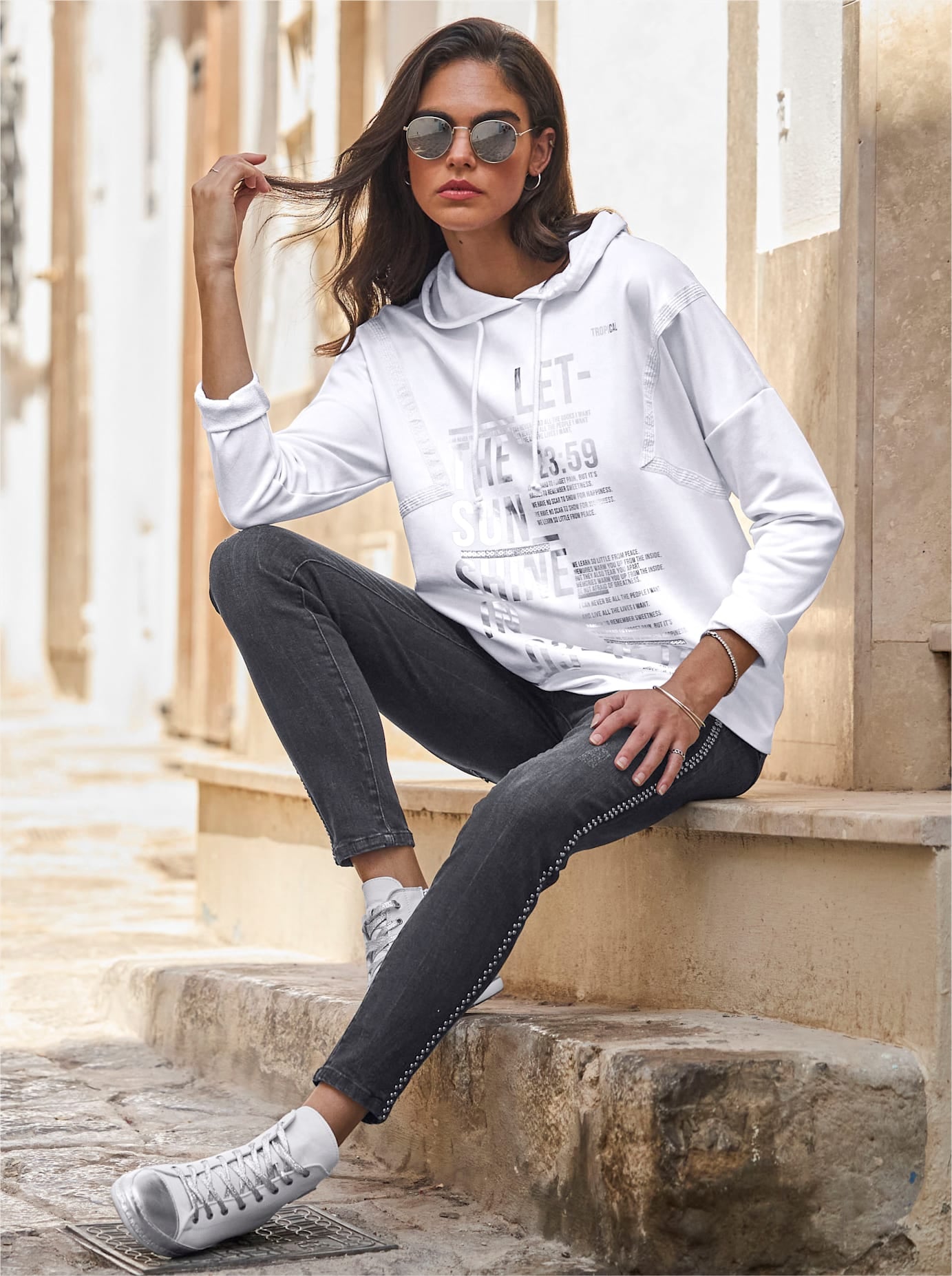 Image of heine Langarmshirt "Kapuzen-Shirt" 1 Stk.