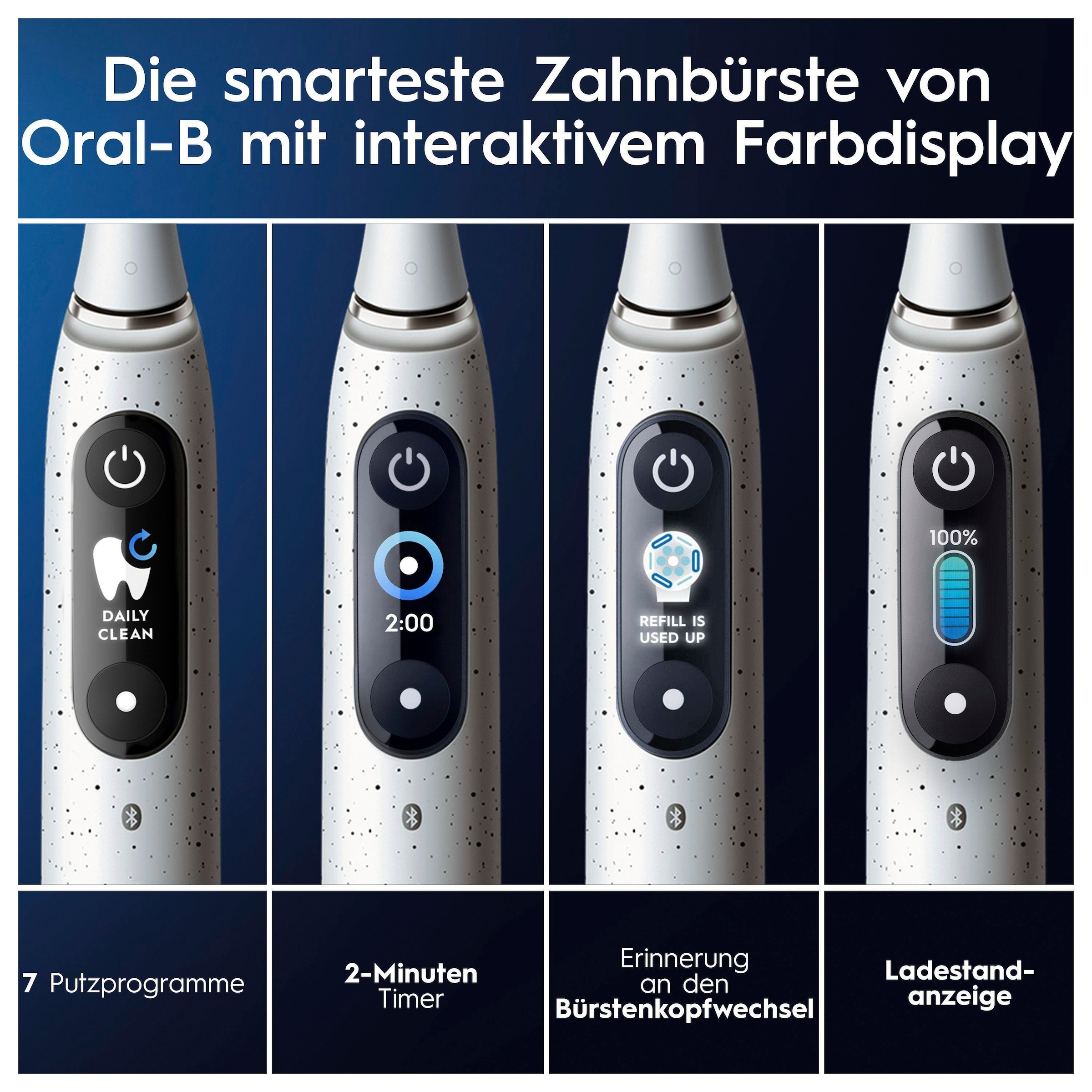 Oral-B Elektrische Zahnbürste »iO 10«, 1 St. Aufsteckbürsten, Magnet-Technologie, iOsense, 7 Putzmodi, Farbdisplay & Lade-Reiseetui