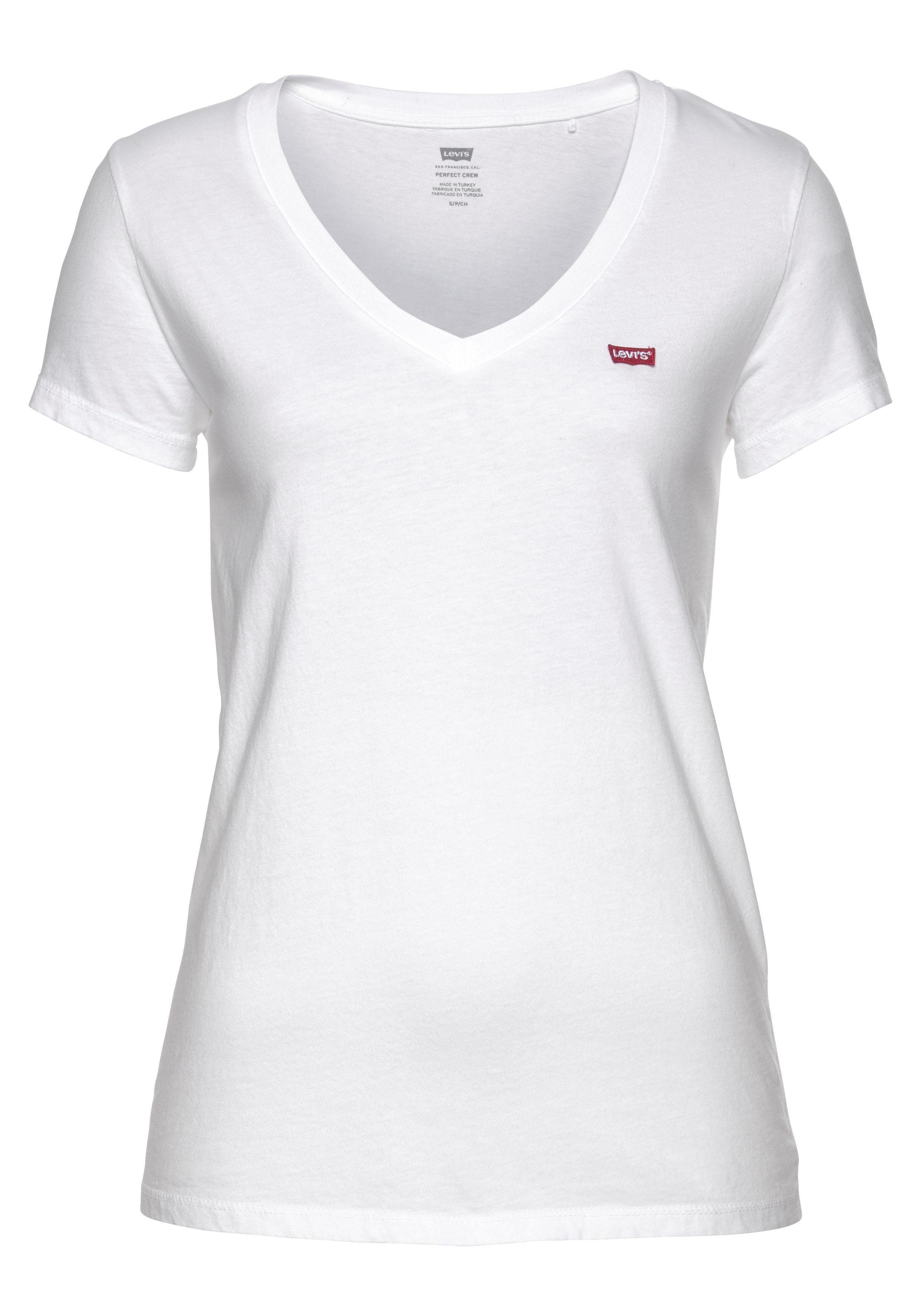 Levi's® V-Shirt »Perfect Tee«, mit kleinem Batwing- Logo