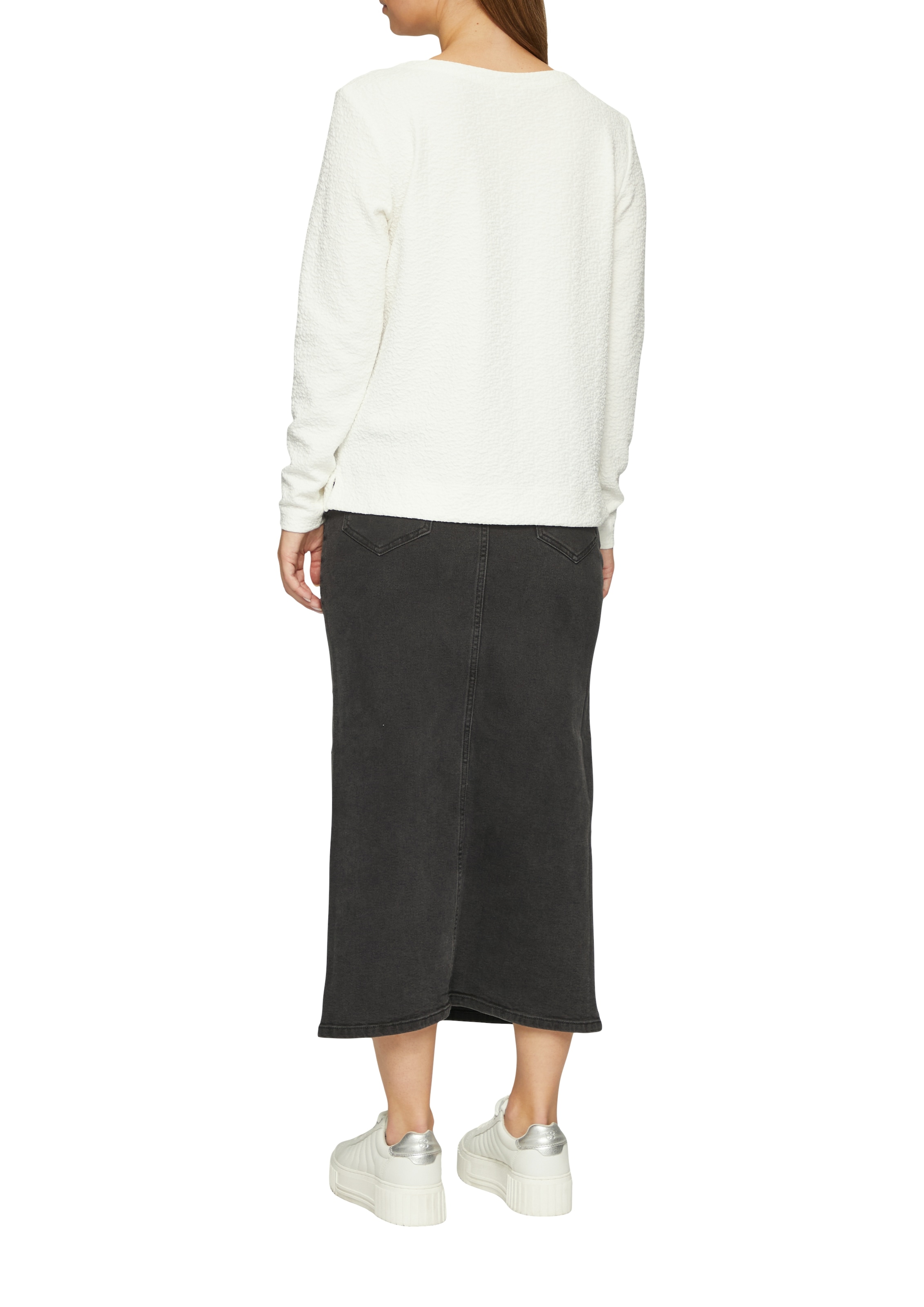 s.Oliver Sweat-shirt long , mit Crinkle Optik
