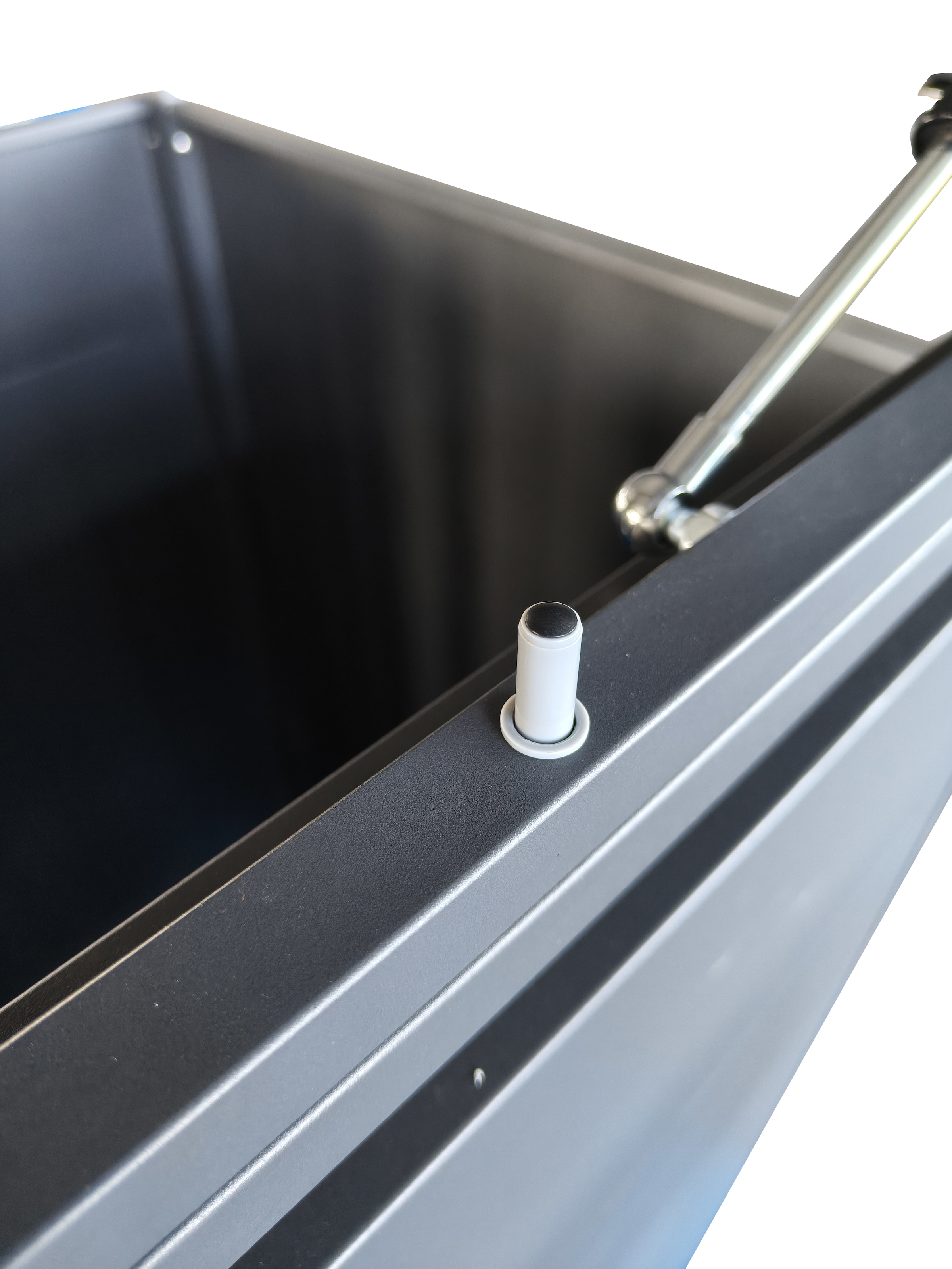 KONIFERA Coffre à poubelles »Bilbao Premium, Metall pulverbeschichtet 120-240L« couvercle avec vérin à gaz, verrouillable, 120-240L LxPxH : 68x80x117 cm