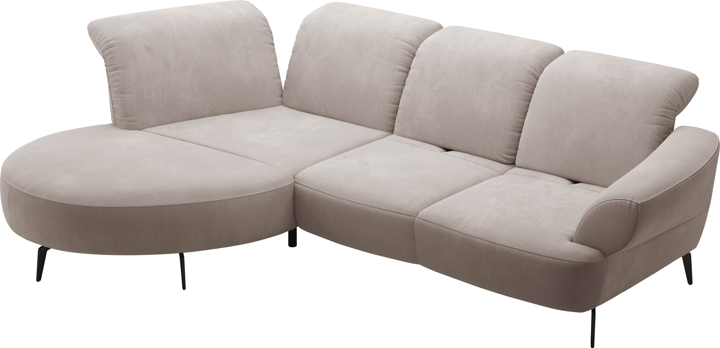 sit&more Ecksofa »Dance, L-Form, inkl. Sitztiefenverstellung«, inkl. Click&Seat, optional mit Kopfteilverstellung