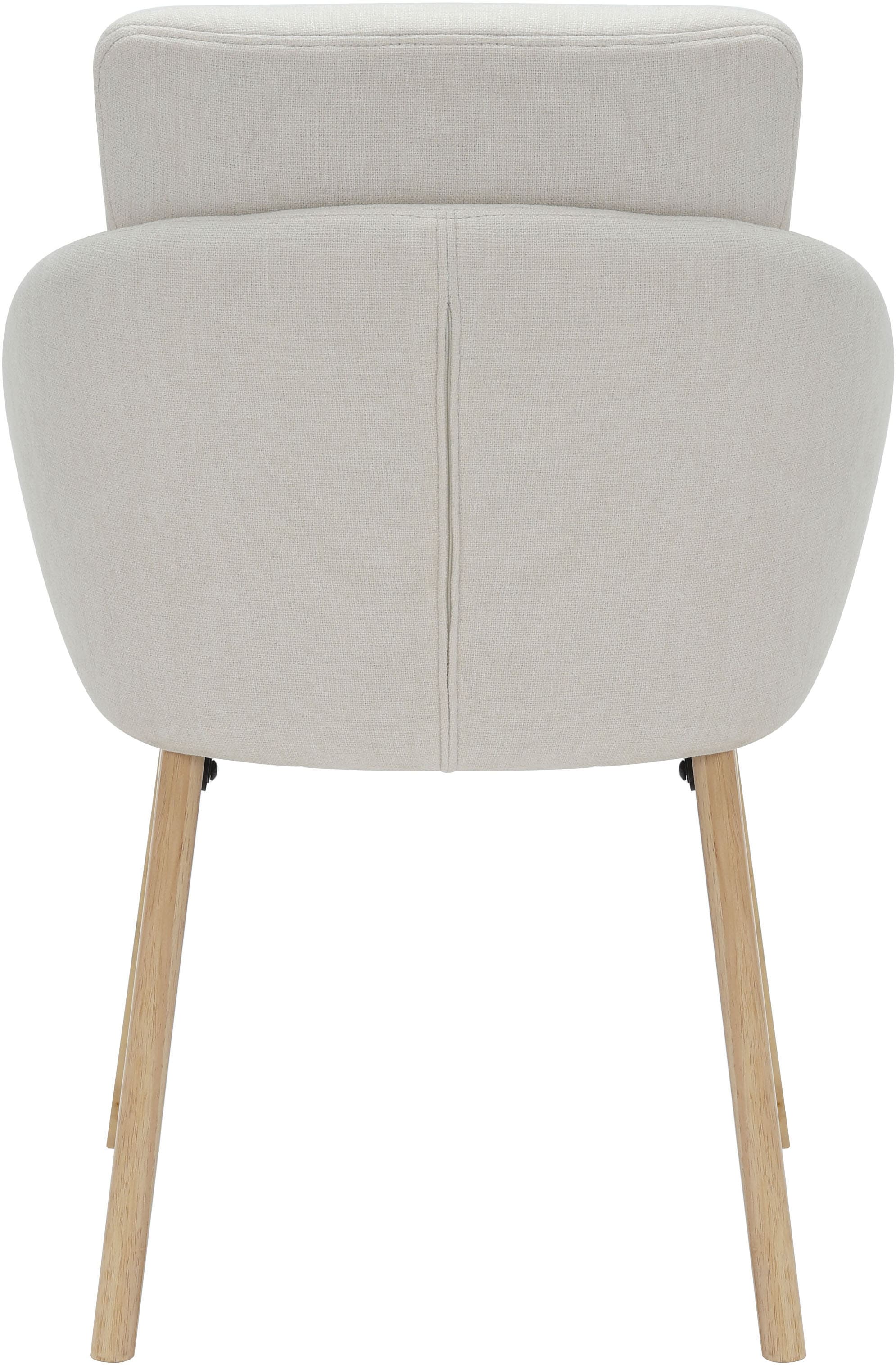 GOODproduct Chaise de salle à manger »Hadelin« () 1 cuispflegeleichter Webstoff, massives Echtholzgestell, Sitzhöhe ca. 50 cm
