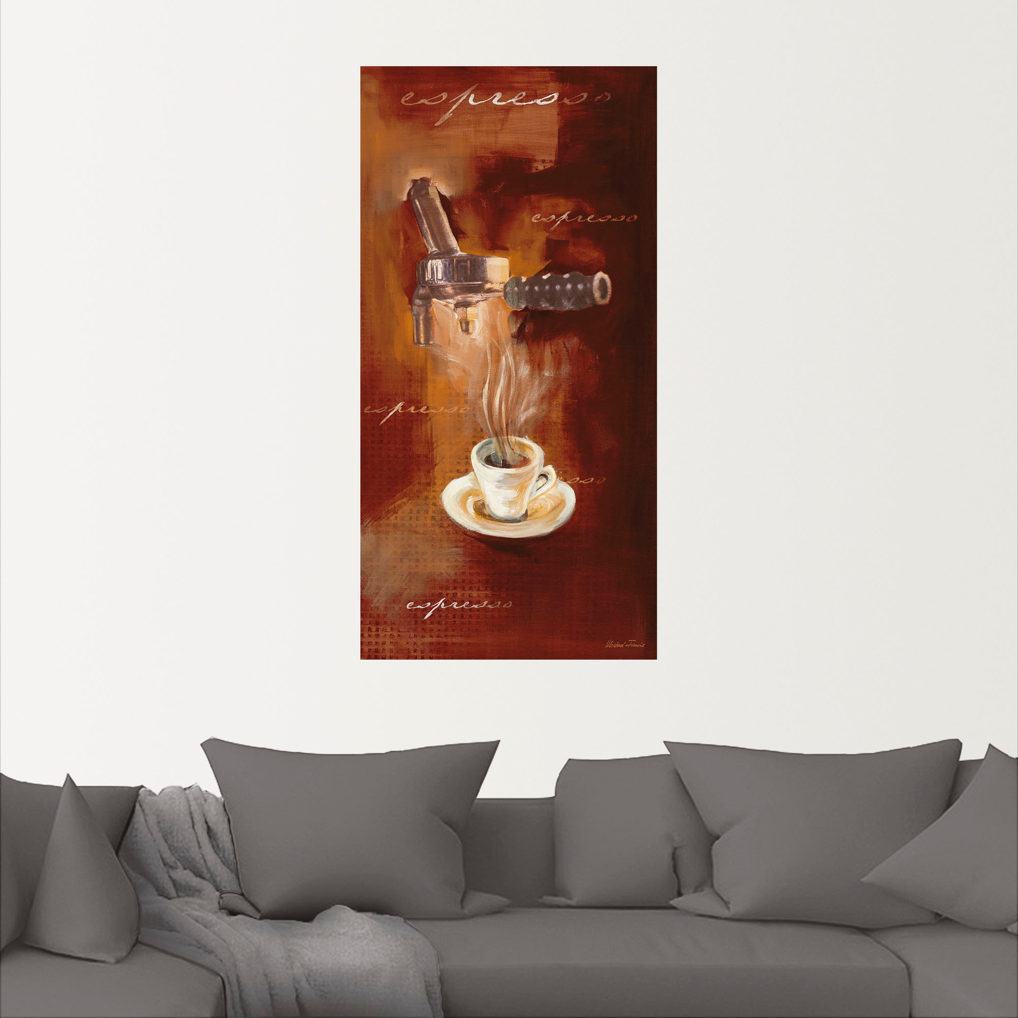 Artland Wandbild »Espresso I«, Getränke, (1 St.), als Alubild, Outdoorbild, Leinwandbild, Poster, Wandaufkleber