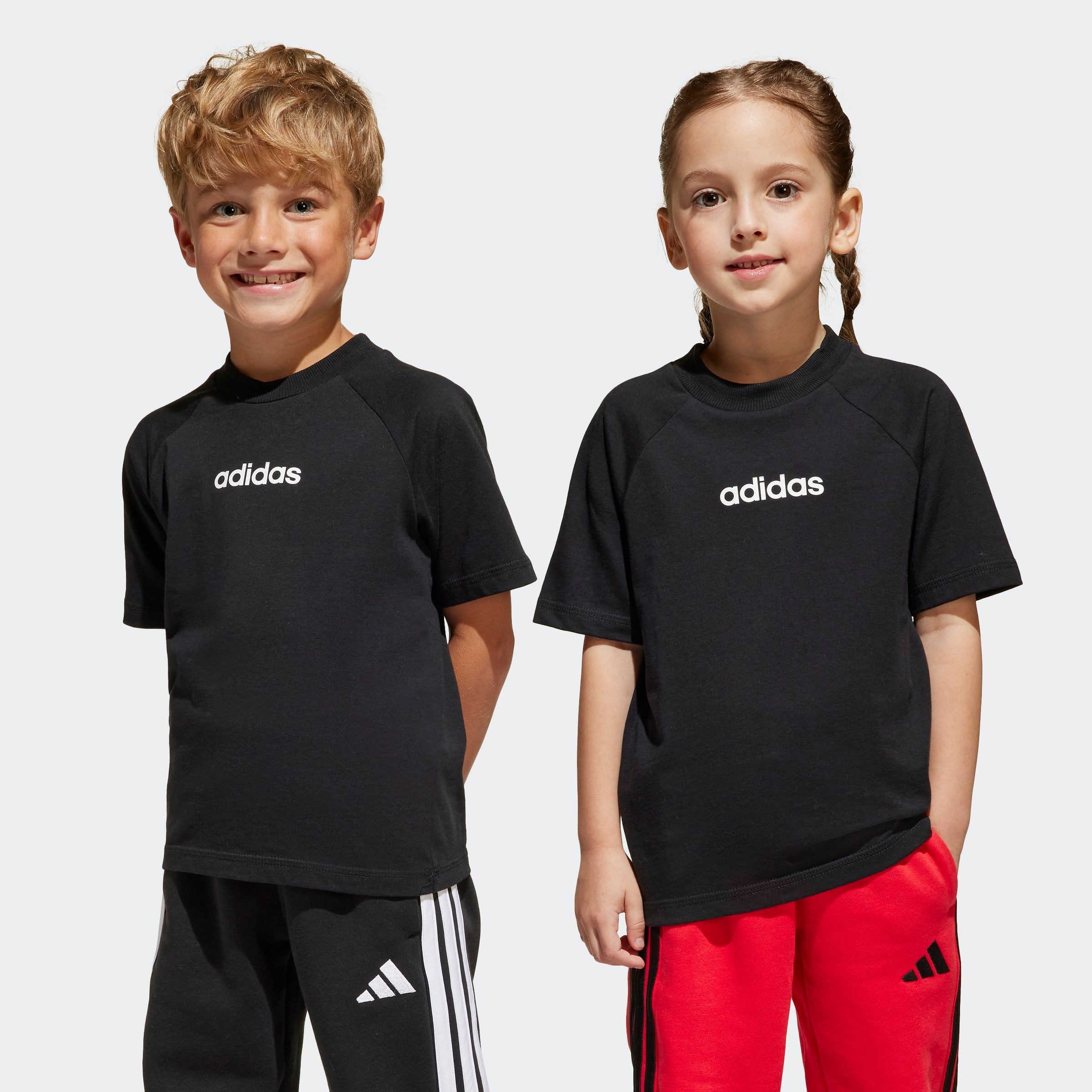 Image of adidas Sportswear T-Shirt "LK LIN TEE 160" für Kinder, Rundhalsausschnitt, ohne Verschluss, weiches Material