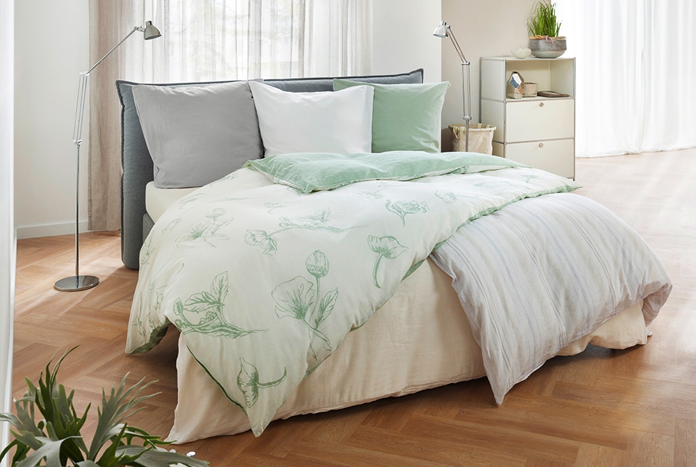 Primera Linge de lit »Halbleinen-Bettwäsche« 2 pièces 55% coton, 45% lin