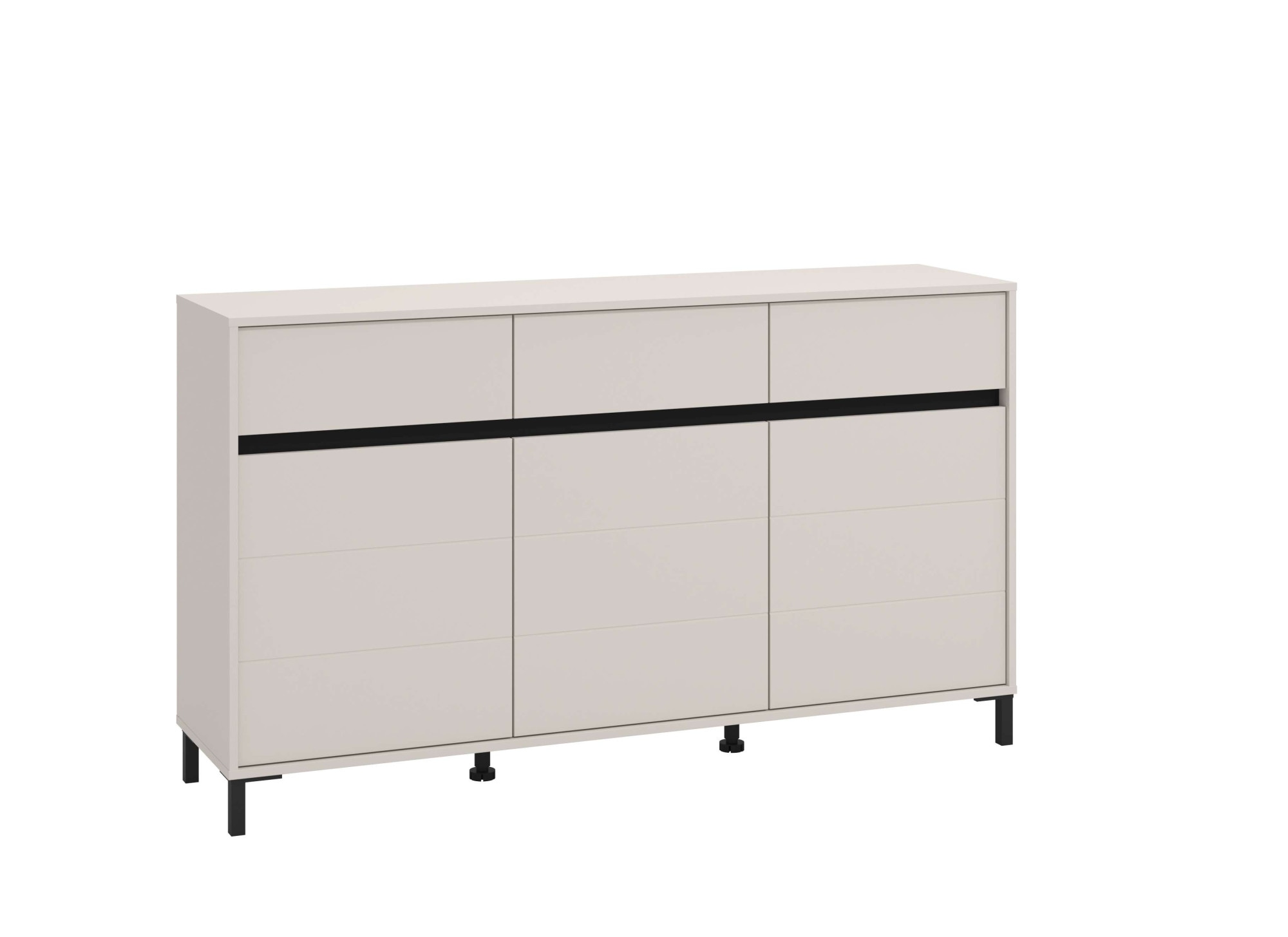 Image of Home affaire Sideboard "Marron, Kommode, vielseitig einsetzbar" Breite 157 cm, mit 3 Schubladen, hinter je Tür 2 Fächer